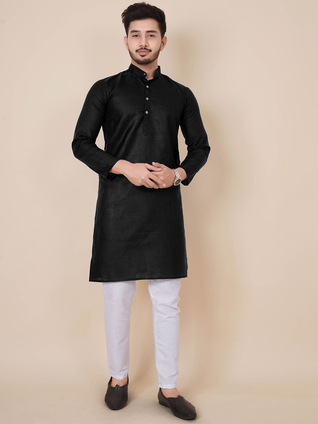 ALMORA Men Thread Work Kurta-image-30