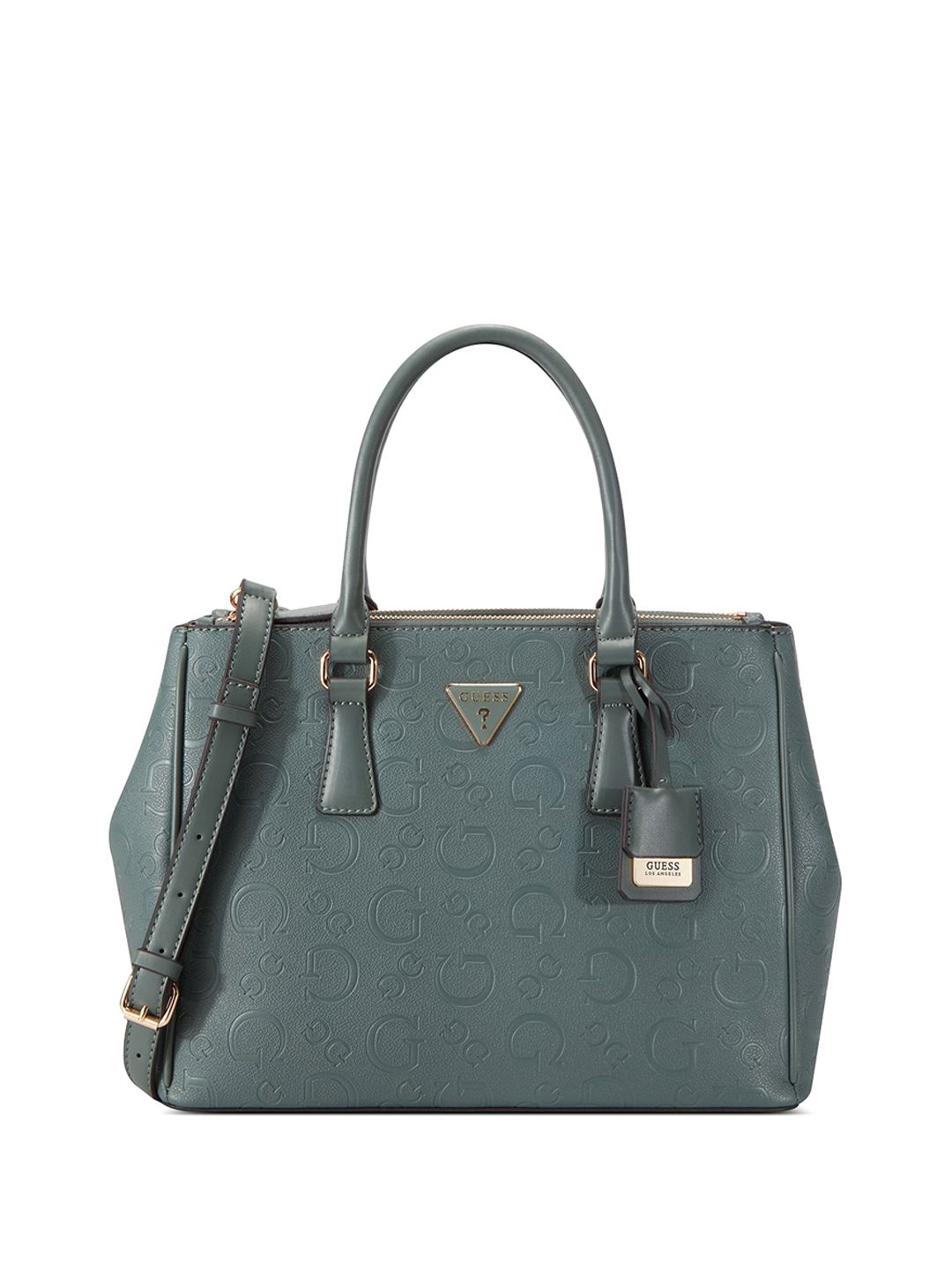 GUESS Printed PU Bucket Satchel with Tasselled-picture-36