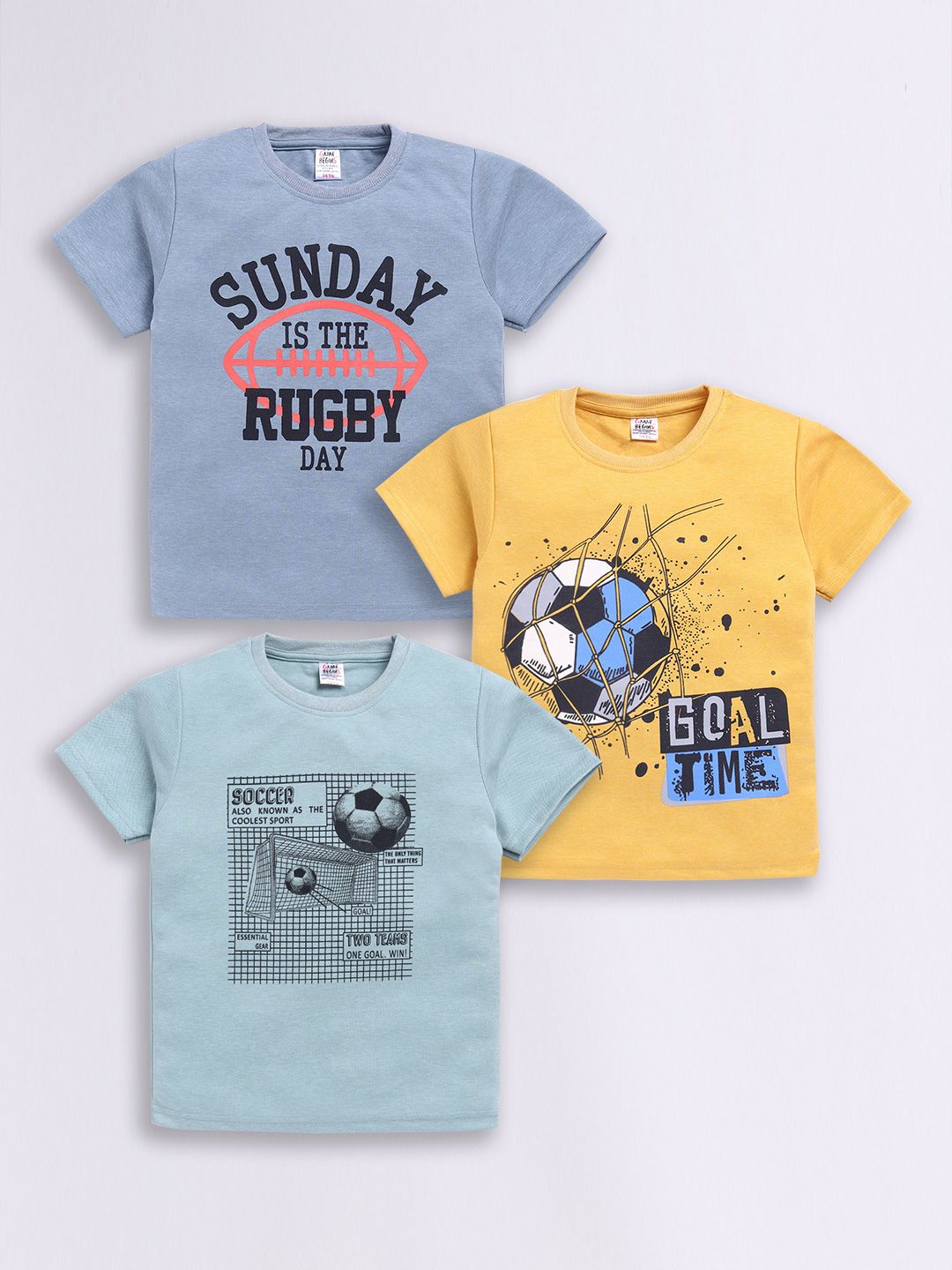 Here&Now X Game Begins Boys Set of 3 Assorted Printed T-shirts-picture-48