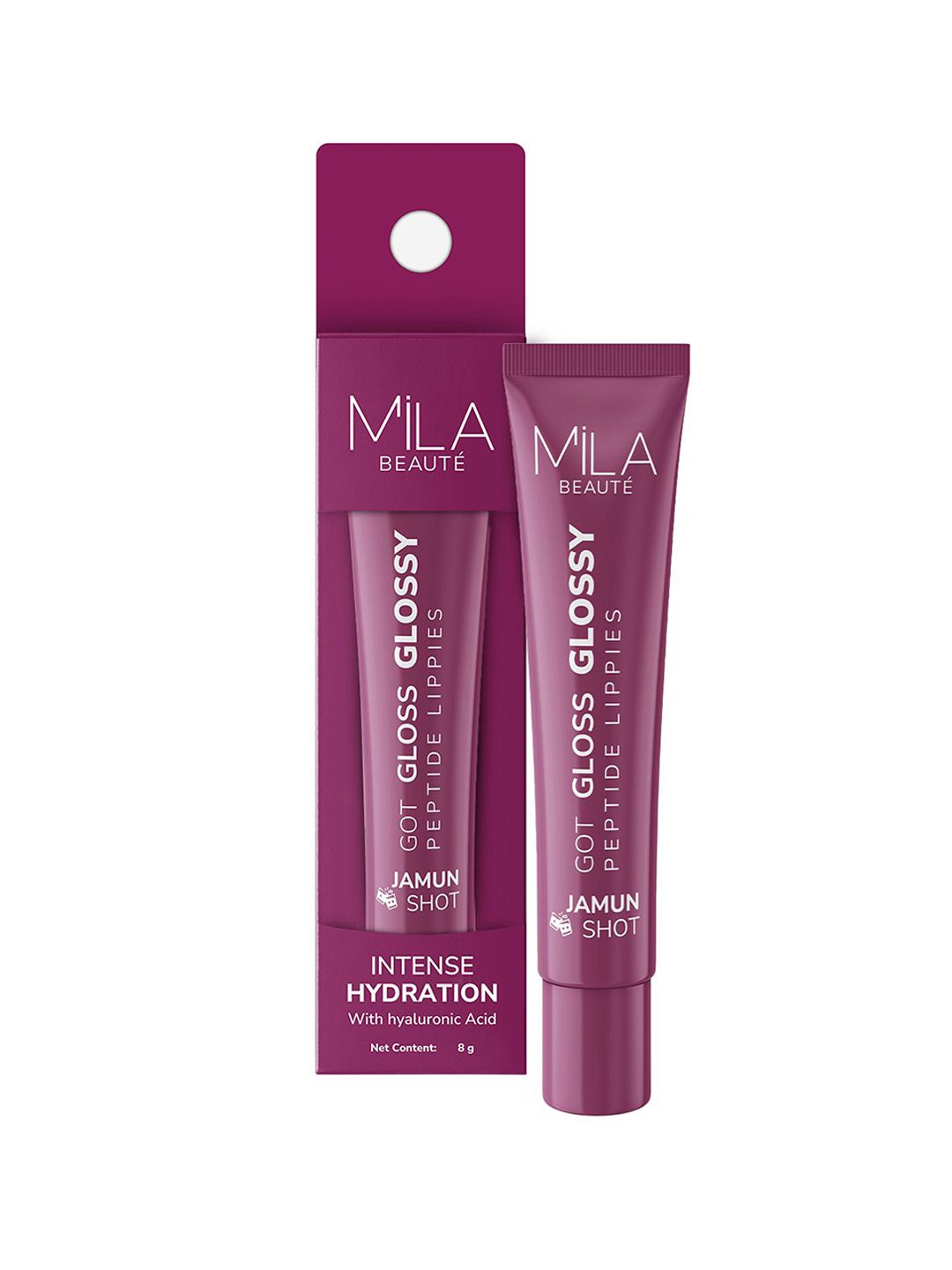 MILA BEAUTE Got Gloss Glossy PeptideLip Balm With Hyaluronic Acid - 8 g - Jamun Shot-picture-24