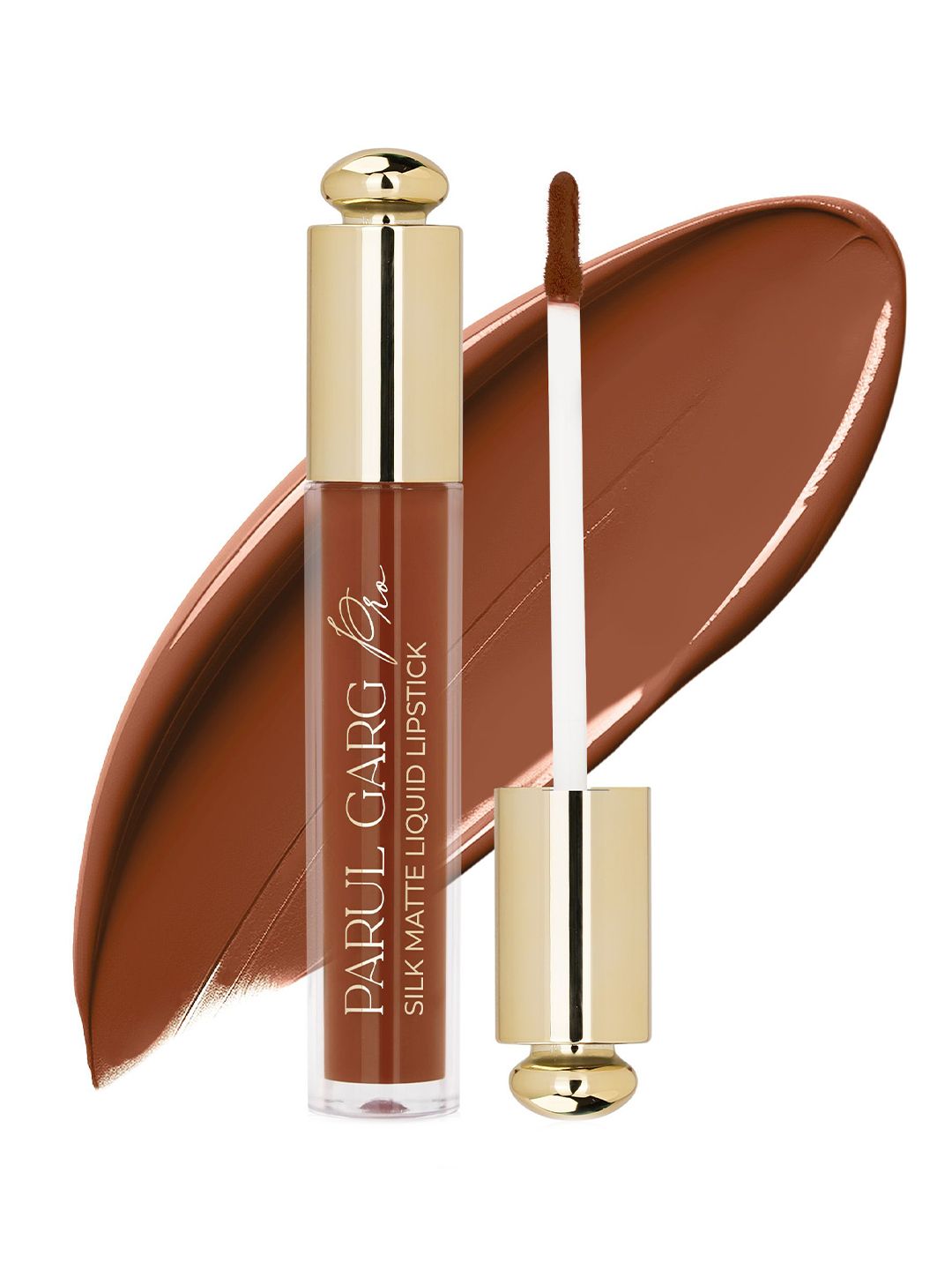Parul Garg Silk Matte Liquid Lipstick With Shea Butter - 3 ml - Chocolate Cosmos 03-image-3