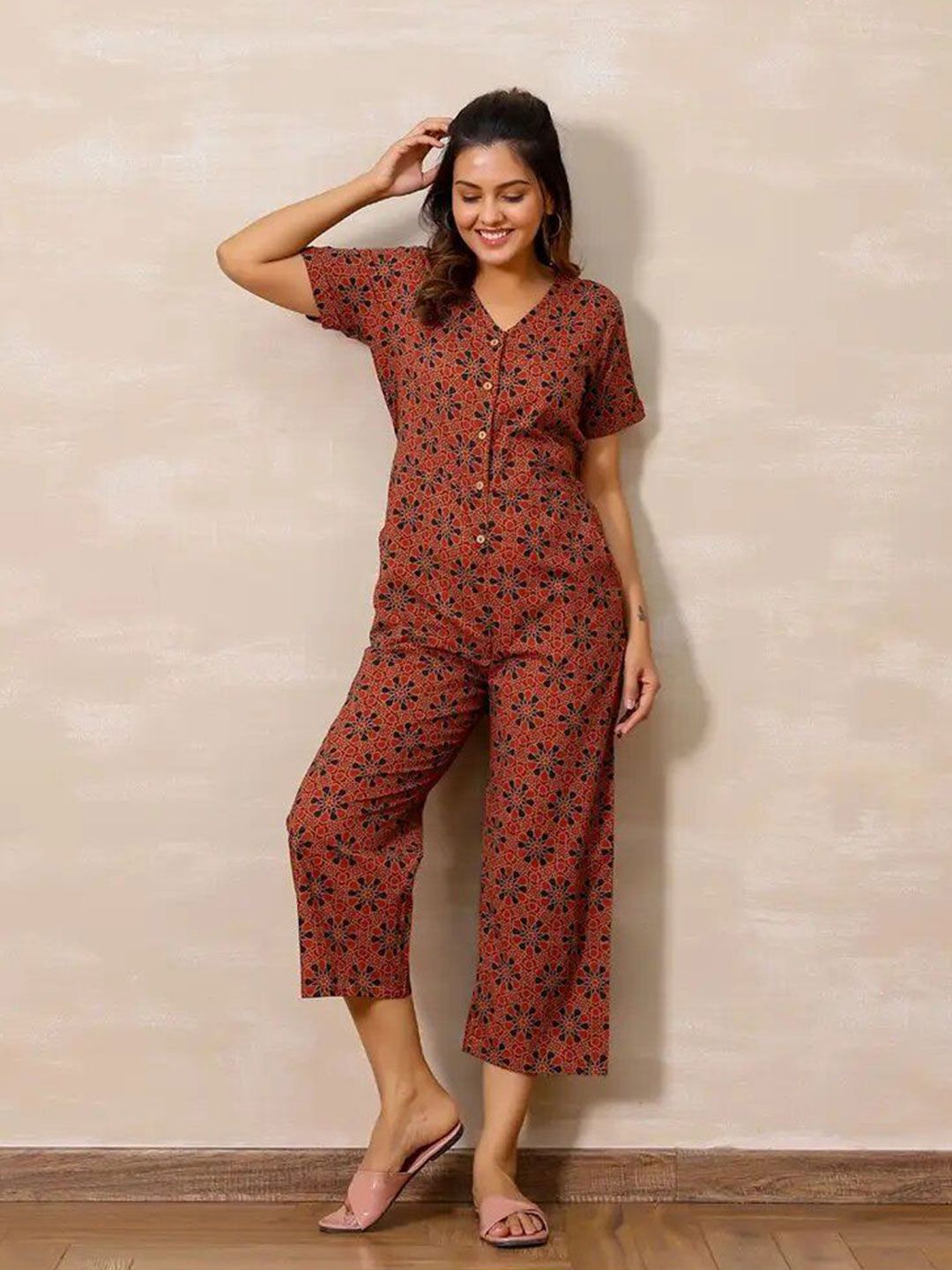 Vivika Women Floral Printed Cotton Basic Jumpsuit-picture-25