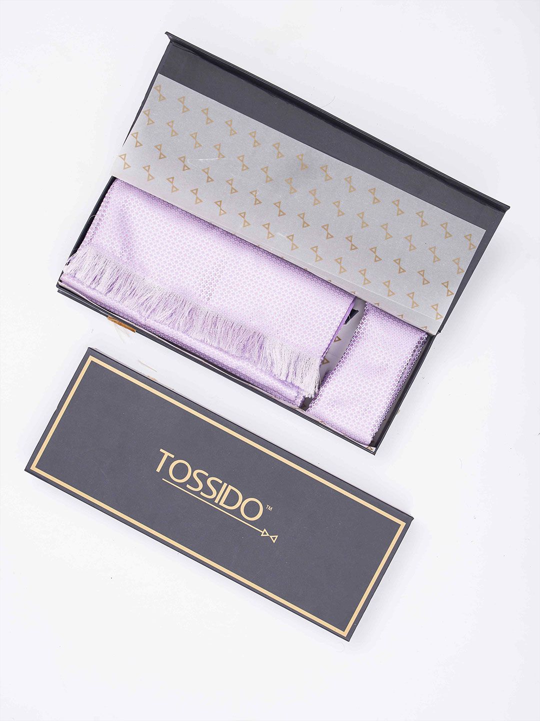 Tossido Men Reversible Stole & Pocket Square Set-image-15