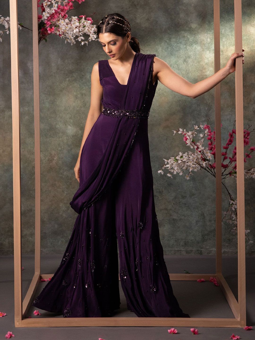 Mehak Murpana Basic Jumpsuit with Embellished-picture-36