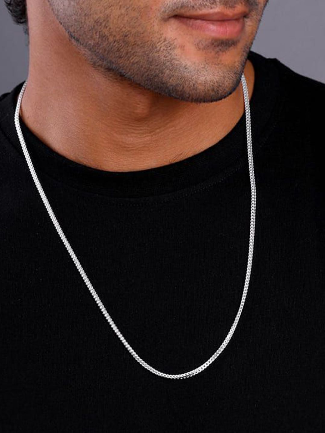 GIVA Men 925 Silver Rhodium-Plated Classic Love Chain-picture-22