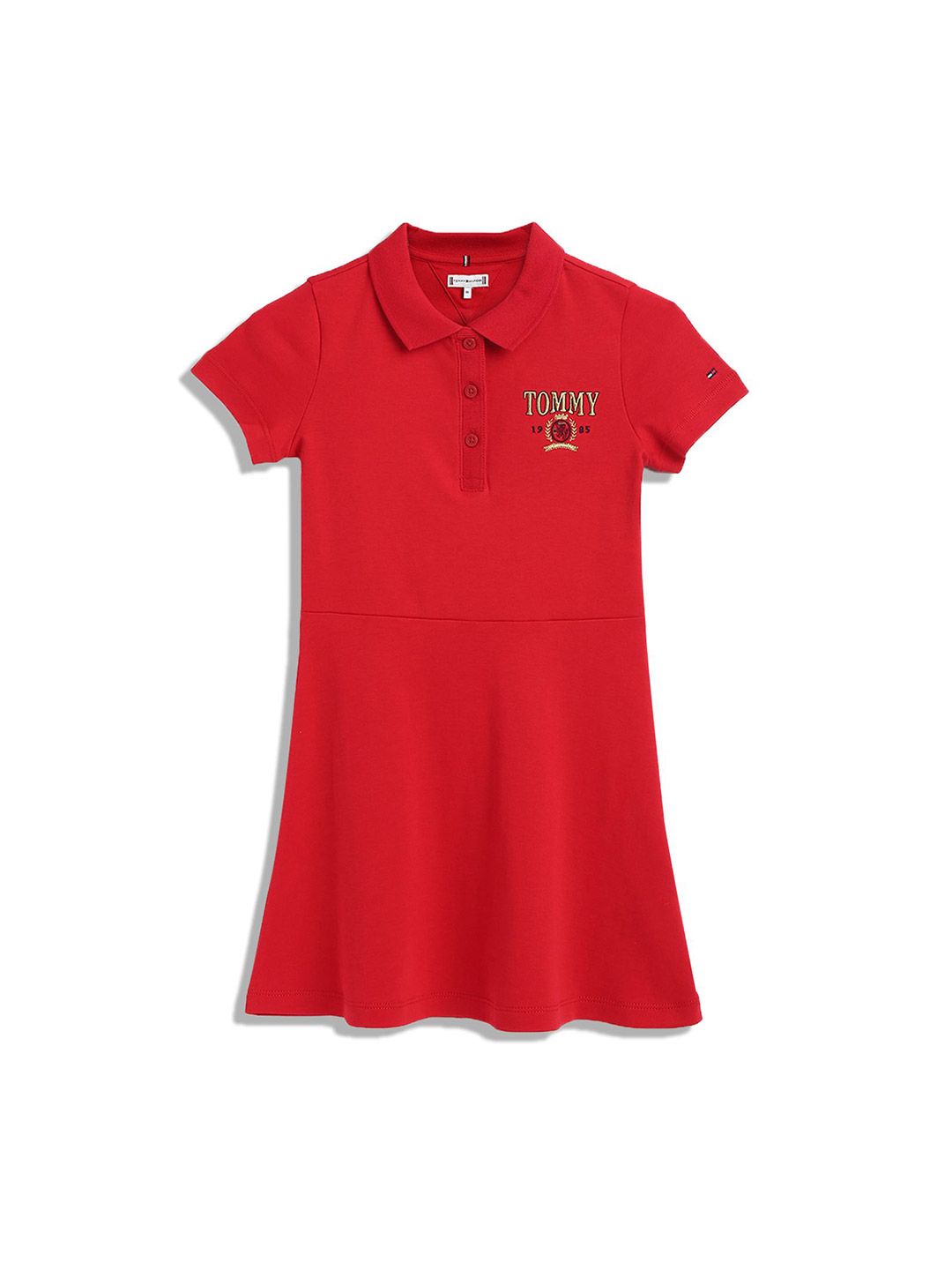 Tommy Hilfiger Girls Embroidered Cotton A-Line Dress-picture-36