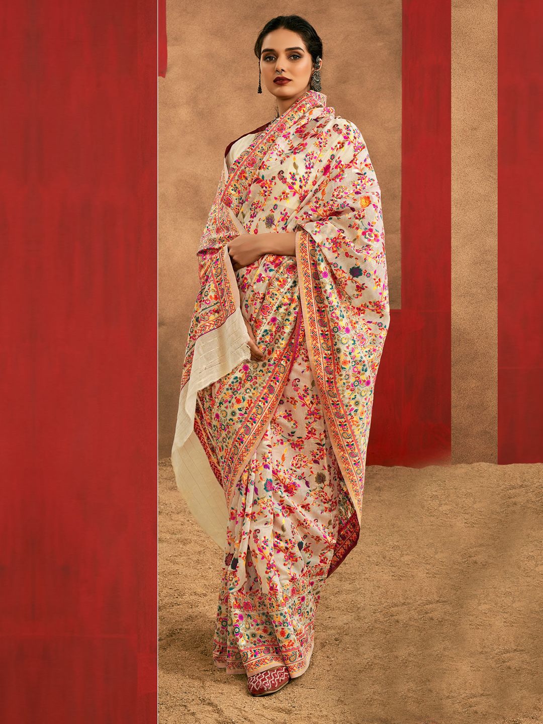 Elegant Cotton Silk Thread Woven Design with Zari Border Detailing main image 0