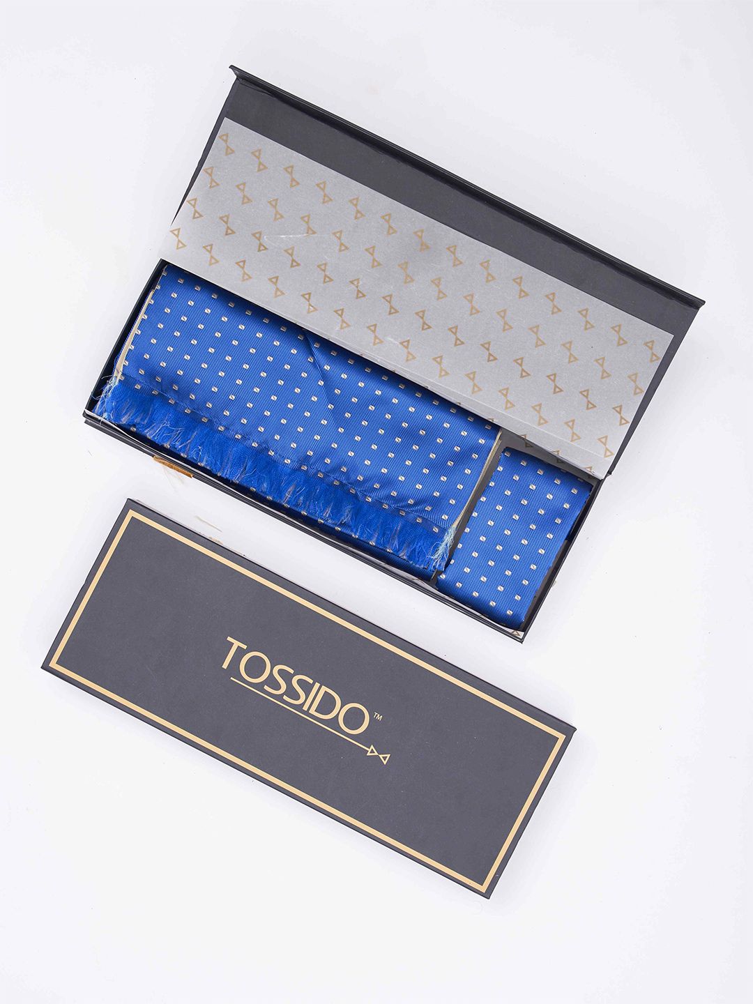 Tossido Men Woven Design Reversible Stole & Pocket Square Set-picture-22