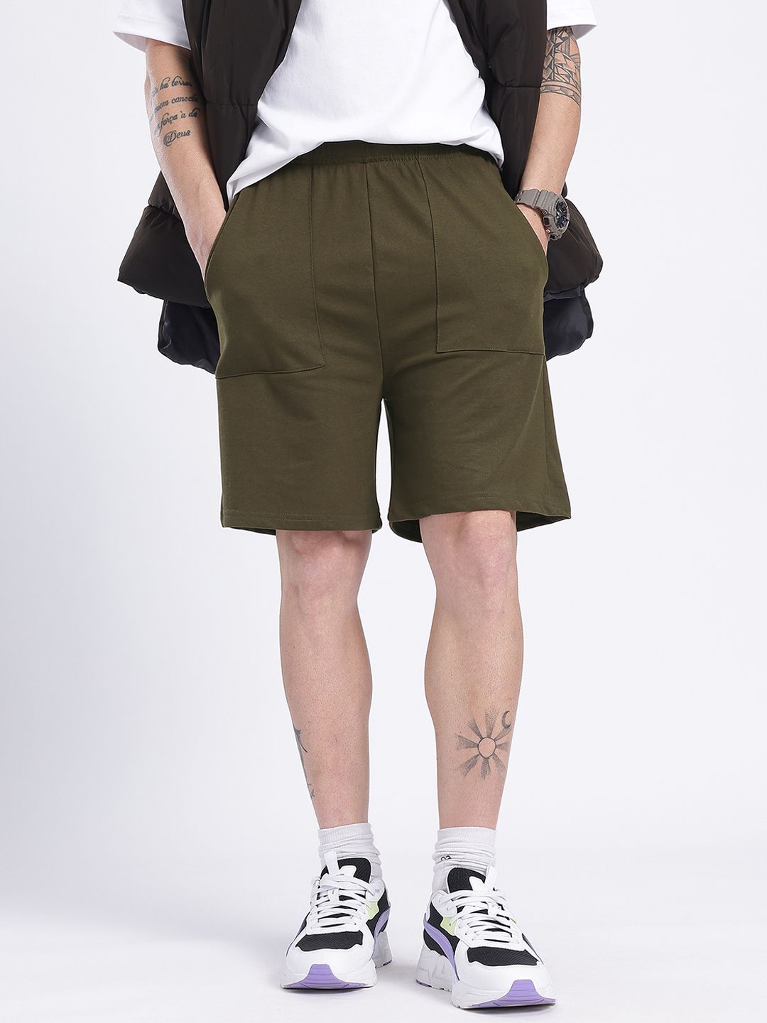 glitchez Men Comfort Casuals Terry Knit Shorts-picture-23