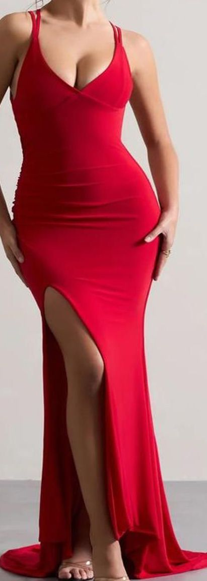 TRAQUILA Women Cut-Outs Backless Bodycon Maxi Dress view 1