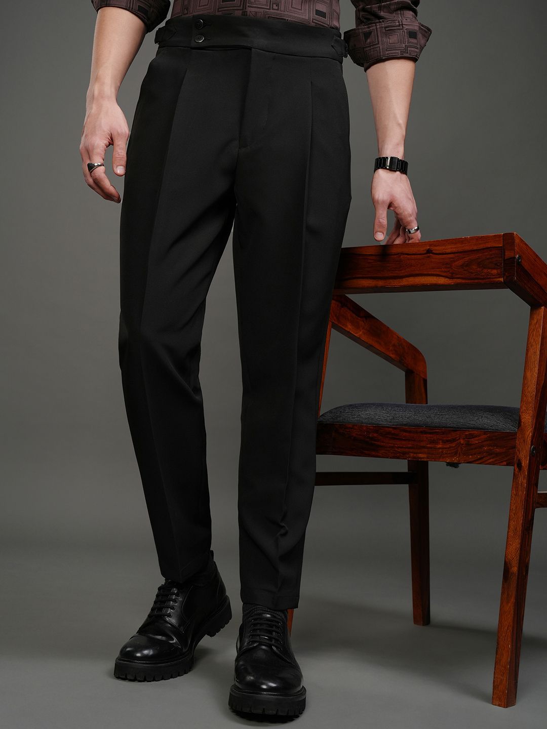 HIGHLANDER Men High-Rise Formal Trousers-picture-52
