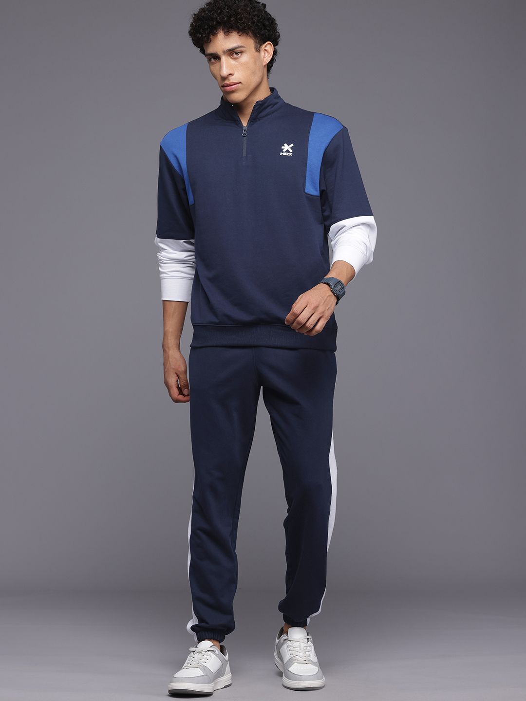 HRX by Hrithik Roshan Colorblocked Detail Lifestyle Tracksuits-picture-15