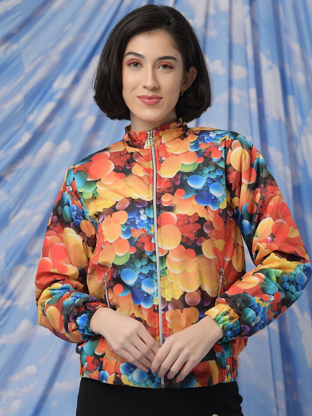 TANDUL Women Abstract Printed Lightweight Padded Jacket-picture-13
