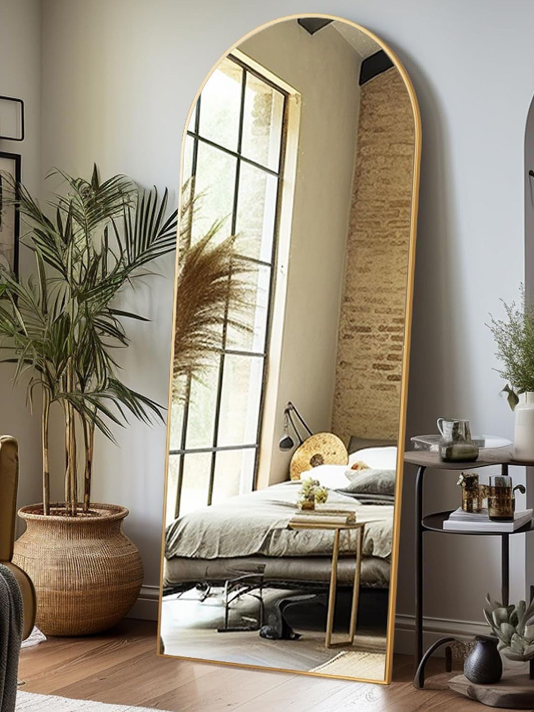 THE ARTMENT Gold-Toned Vista Frame Floor Mirror-picture-57