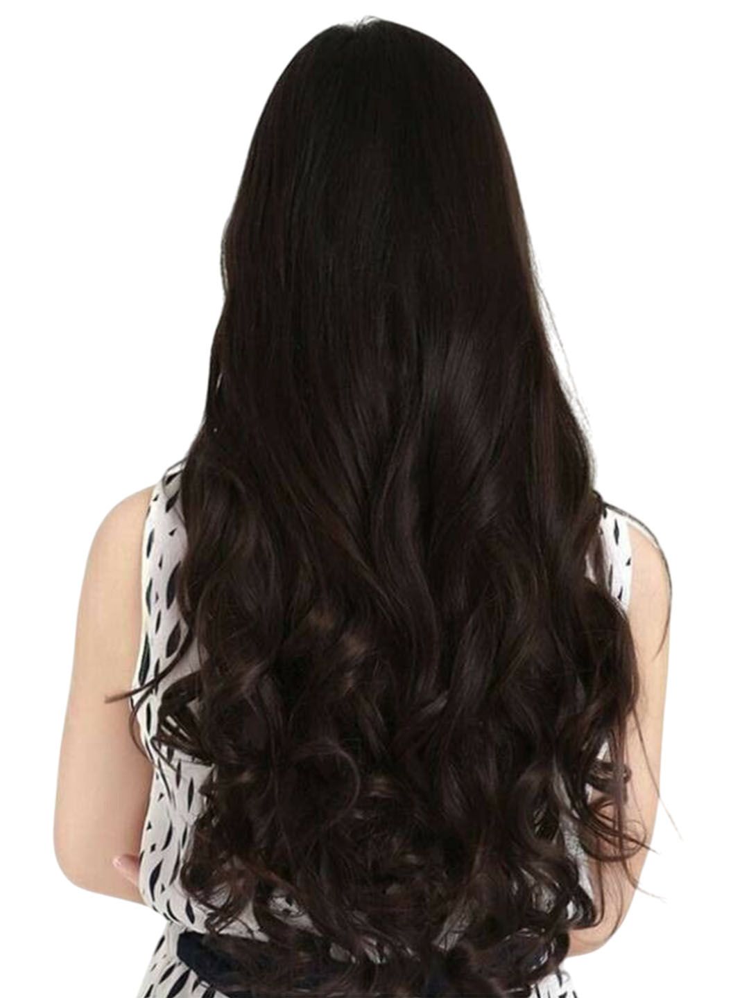 CRIBE Clip-In Wavy Locks Hair Extension - Brown - 22 Inch-image-35