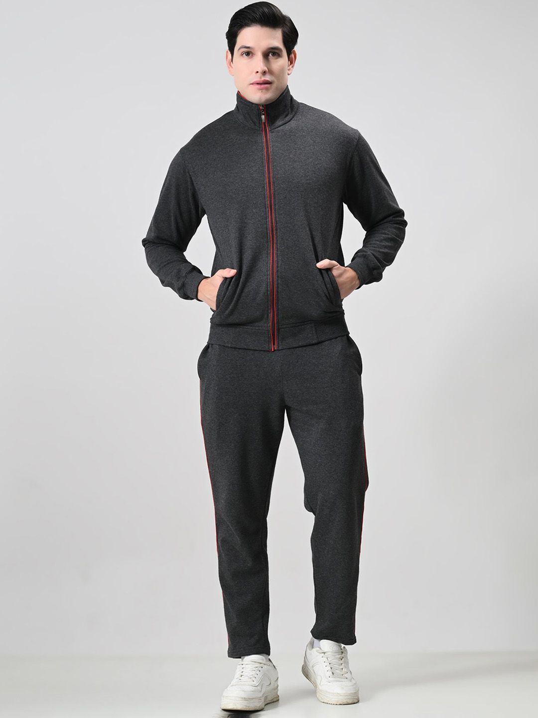 BAESD Men Mock Collar High-Rise Tracksuits-picture-5
