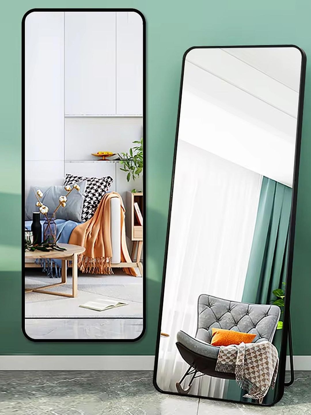 THE ARTMENT Black Vista Frame Floor Mirror-picture-11