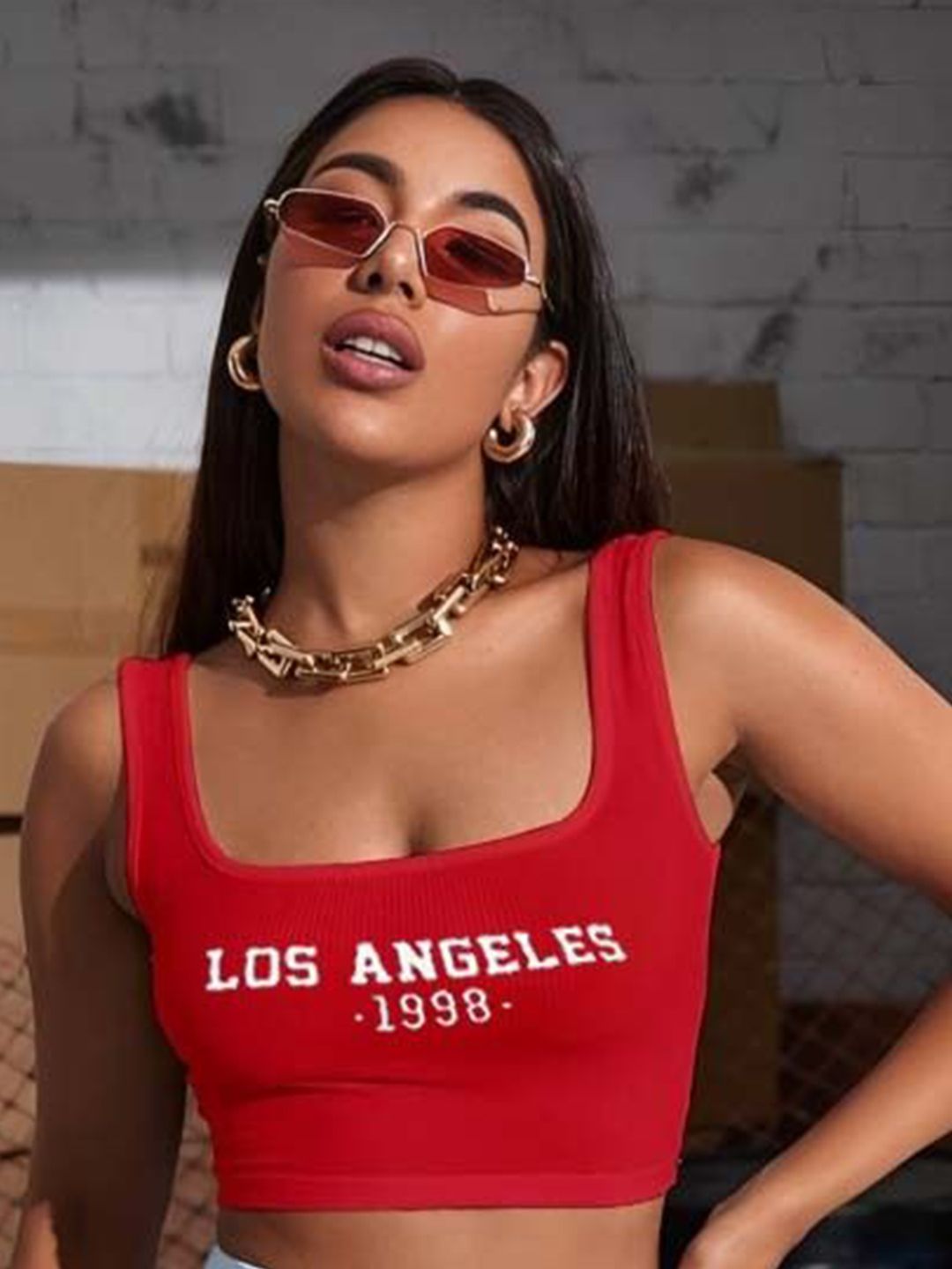 sollobell Print Cotton Tank Crop Top-image-26