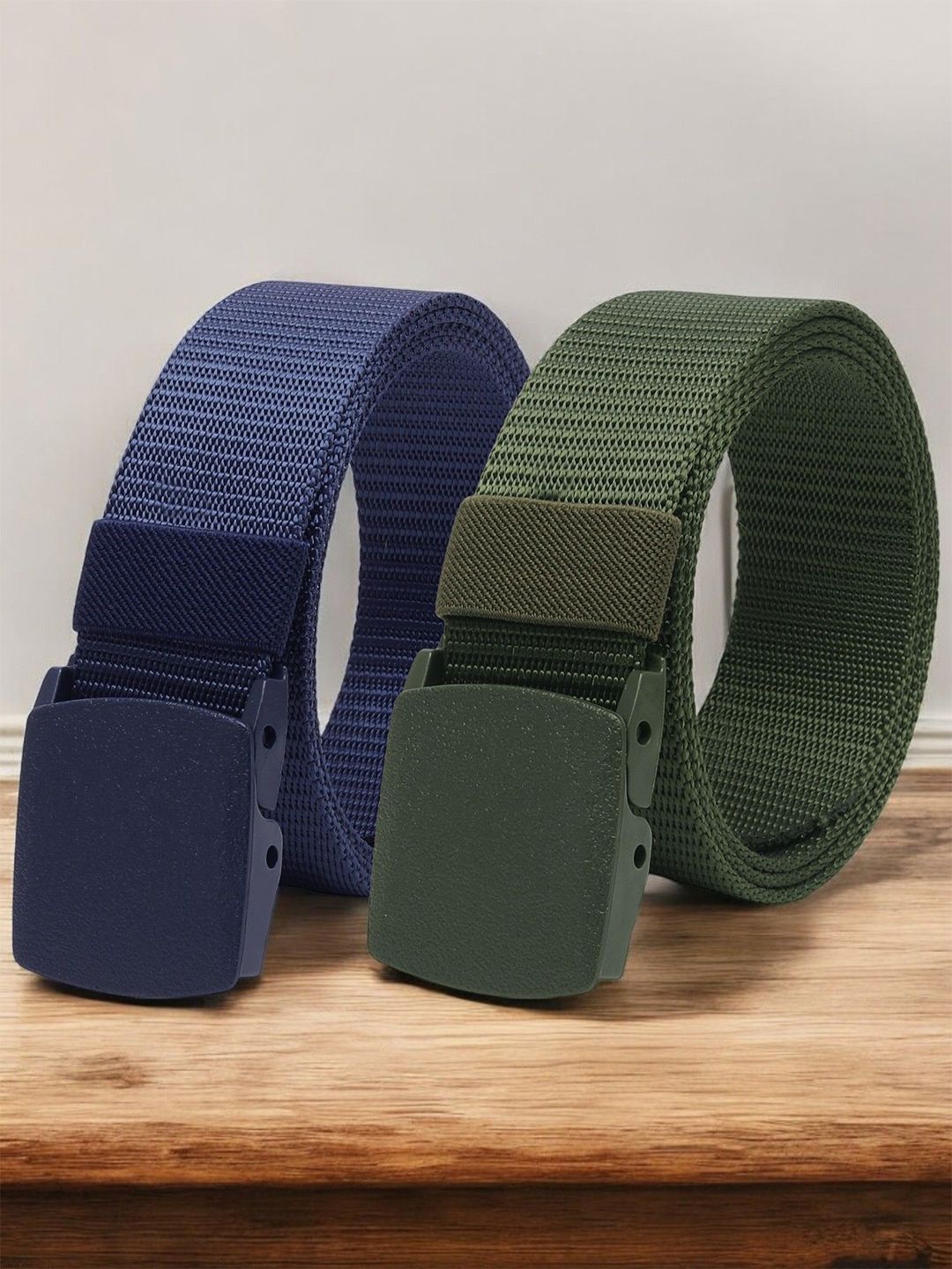Provogue Men Pack Of 2 Textured Slider Buckle Belt-picture-34