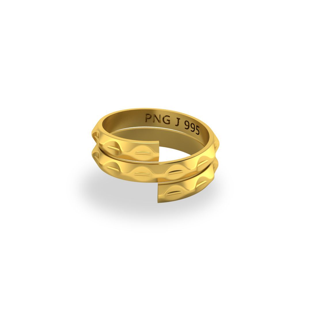 P N GADGIL JEWELLERS 23.5KT Gold Vedhani Ring - 2g-image-0