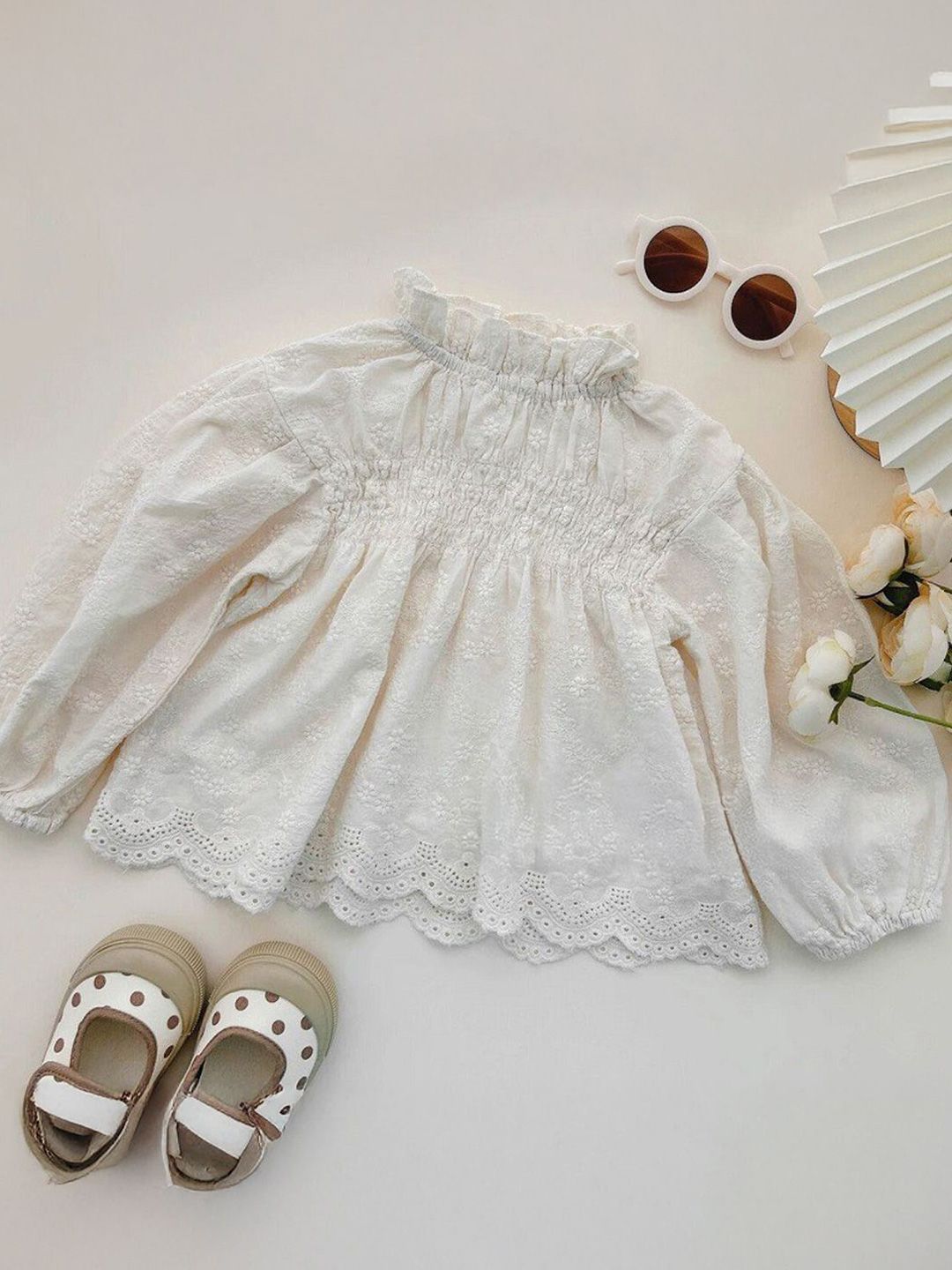 FOREVER FRIDAY Girls Self Design Pure Cotton A-Line Top-picture-25