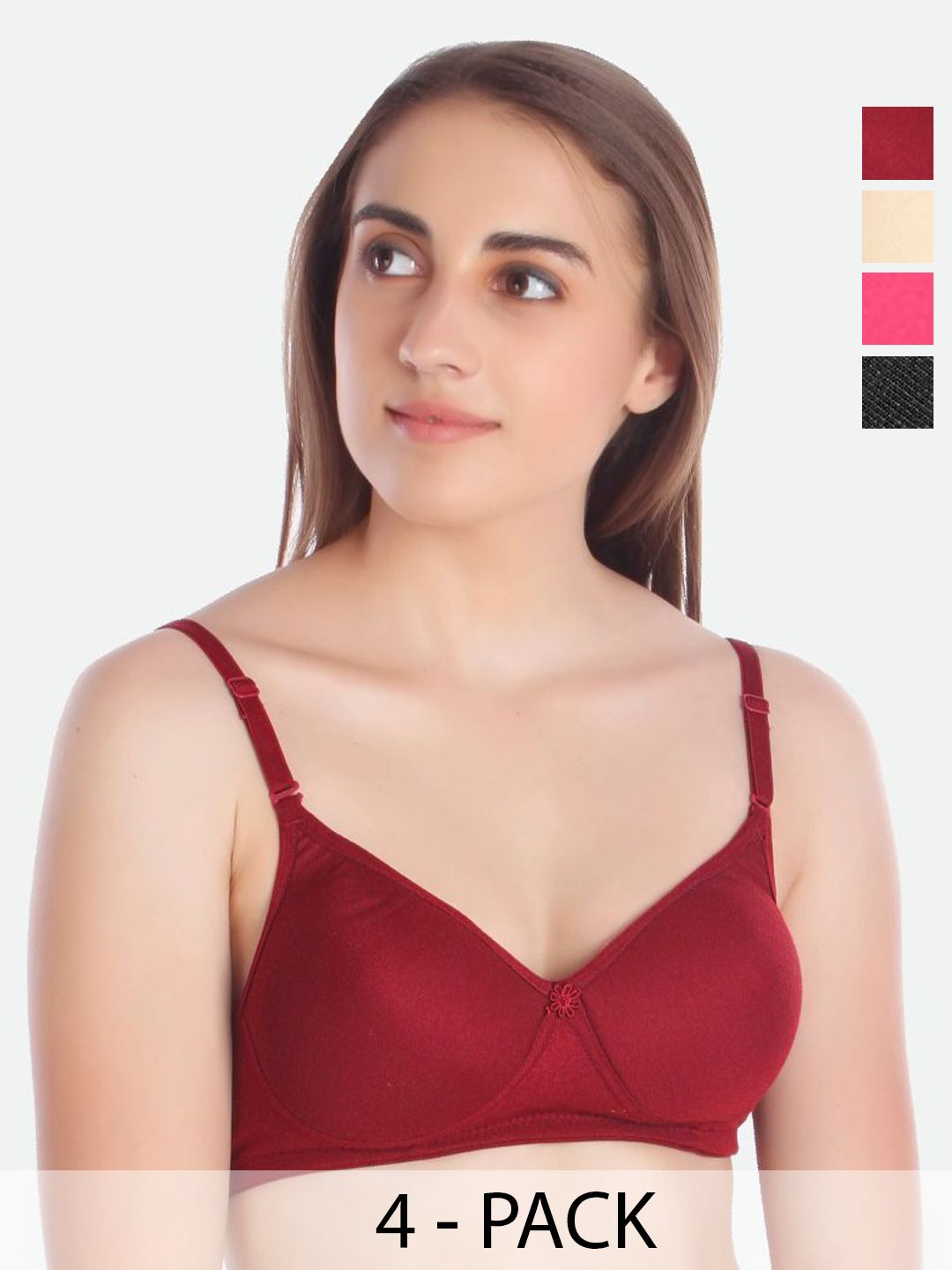MiEstilo Women Pack Of 4  Full Coverage Lightly Padded Bra