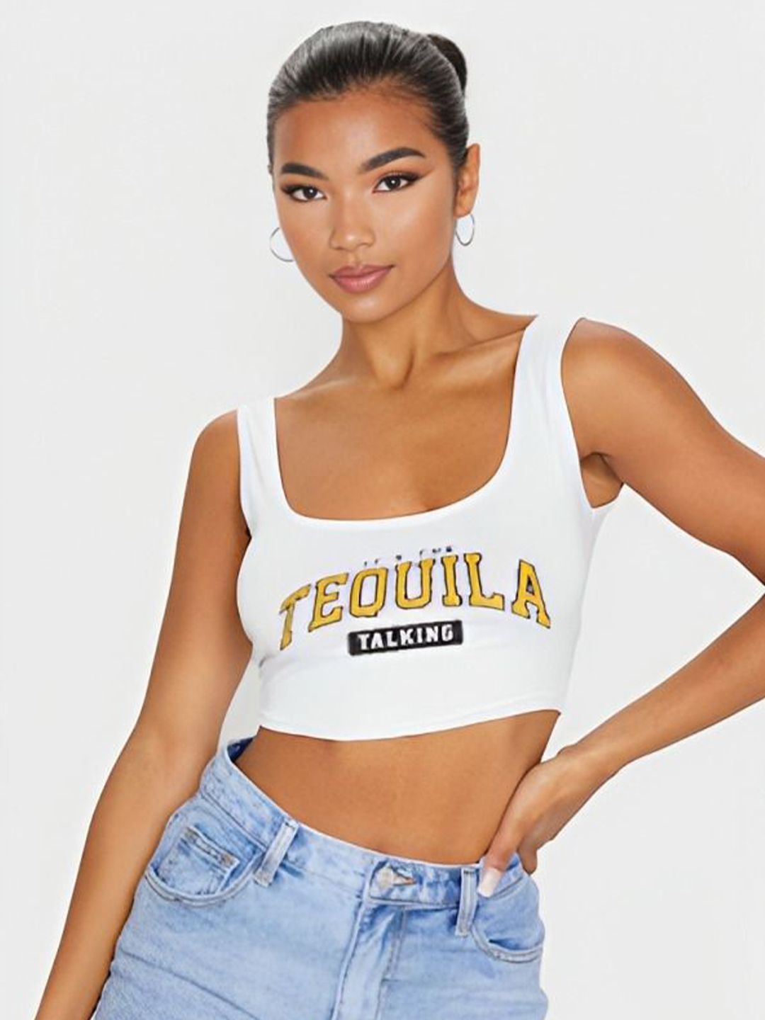 sollobell Print Cotton Tank Crop Top-image-40