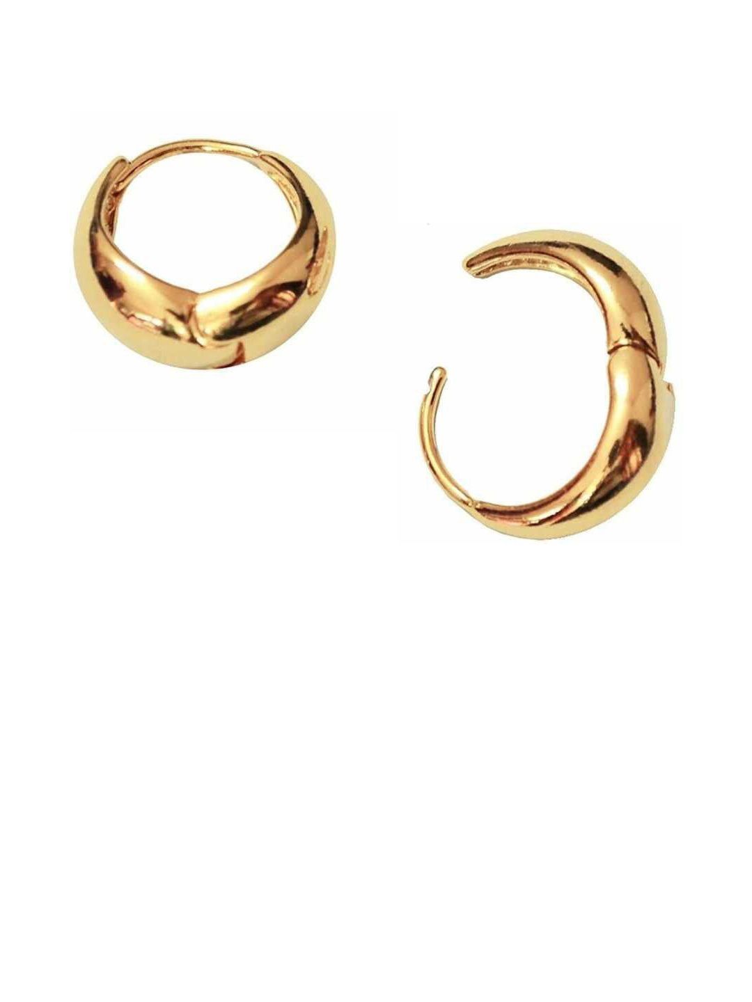 Teeragaj Unisex Stainless Steel Circular Shaped Hoop Earrings-picture-10