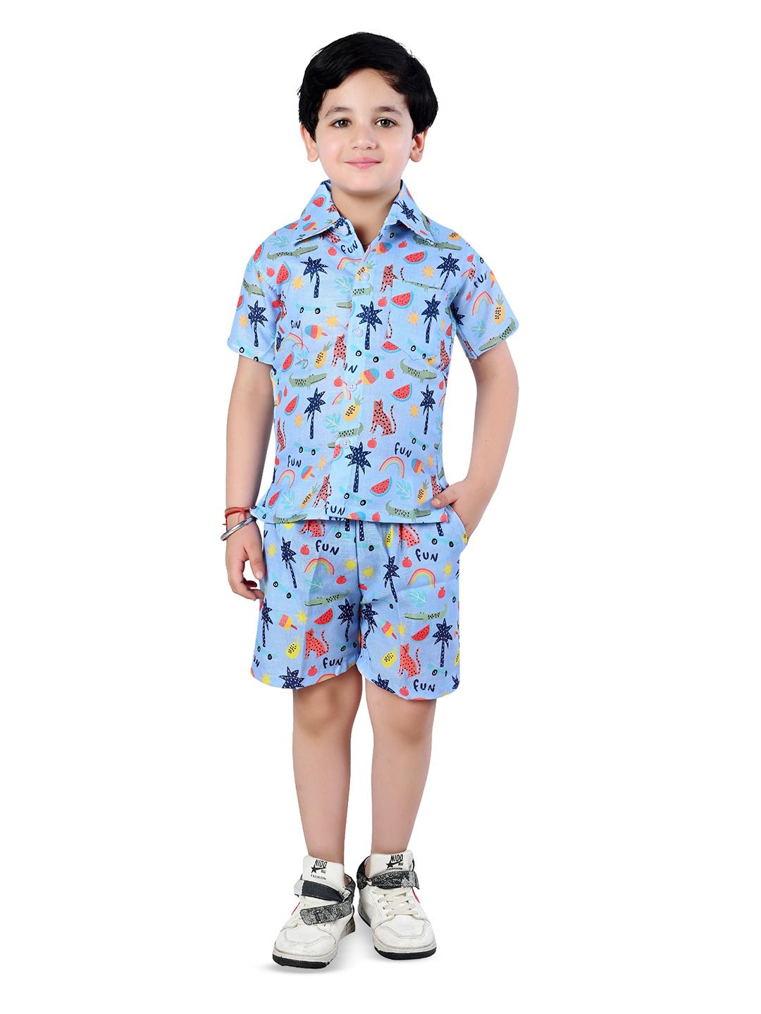 BAESD Boys Printed Shirt with Shorts-picture-38