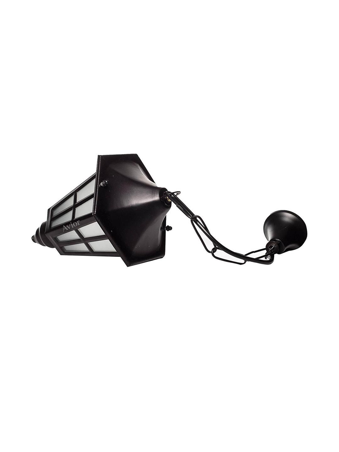 BrightLyt Pack of 1 Black & White Iron Outdoor Lamp-image-1