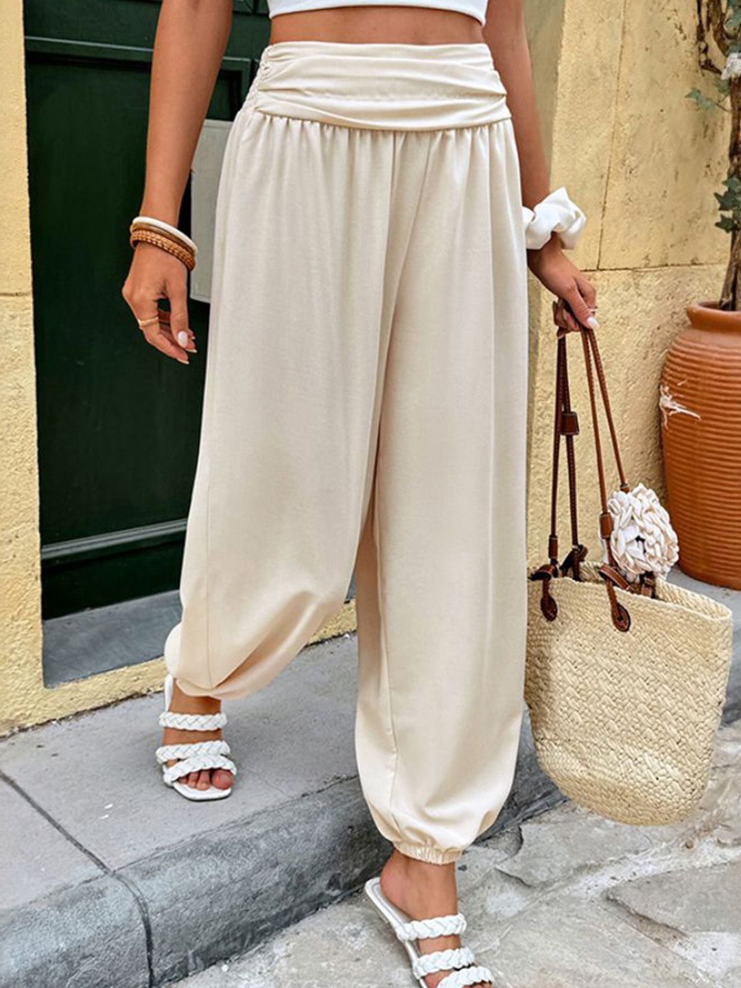 StyleCast Women Solid Relaxed Fit Mid-Rise Flat-Front Jodhpuris Trousers-picture-32