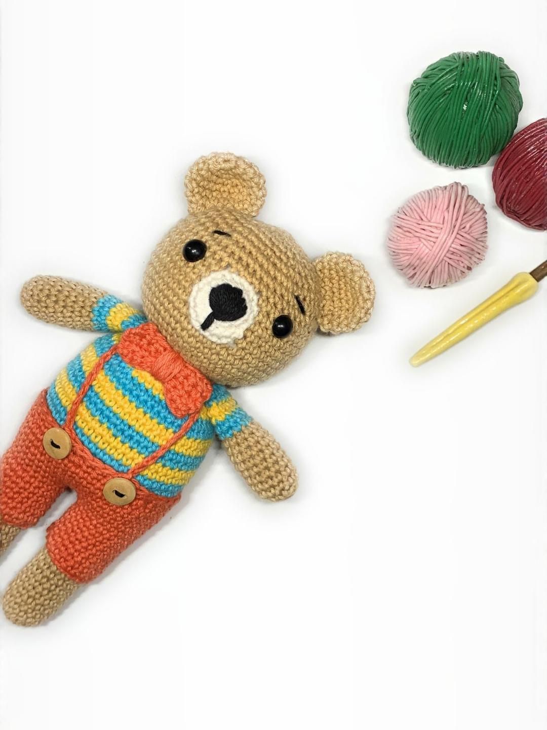 My Yarnery Handmade Crochet Cotton Soft Teddy Bear Soft Toy-image-20