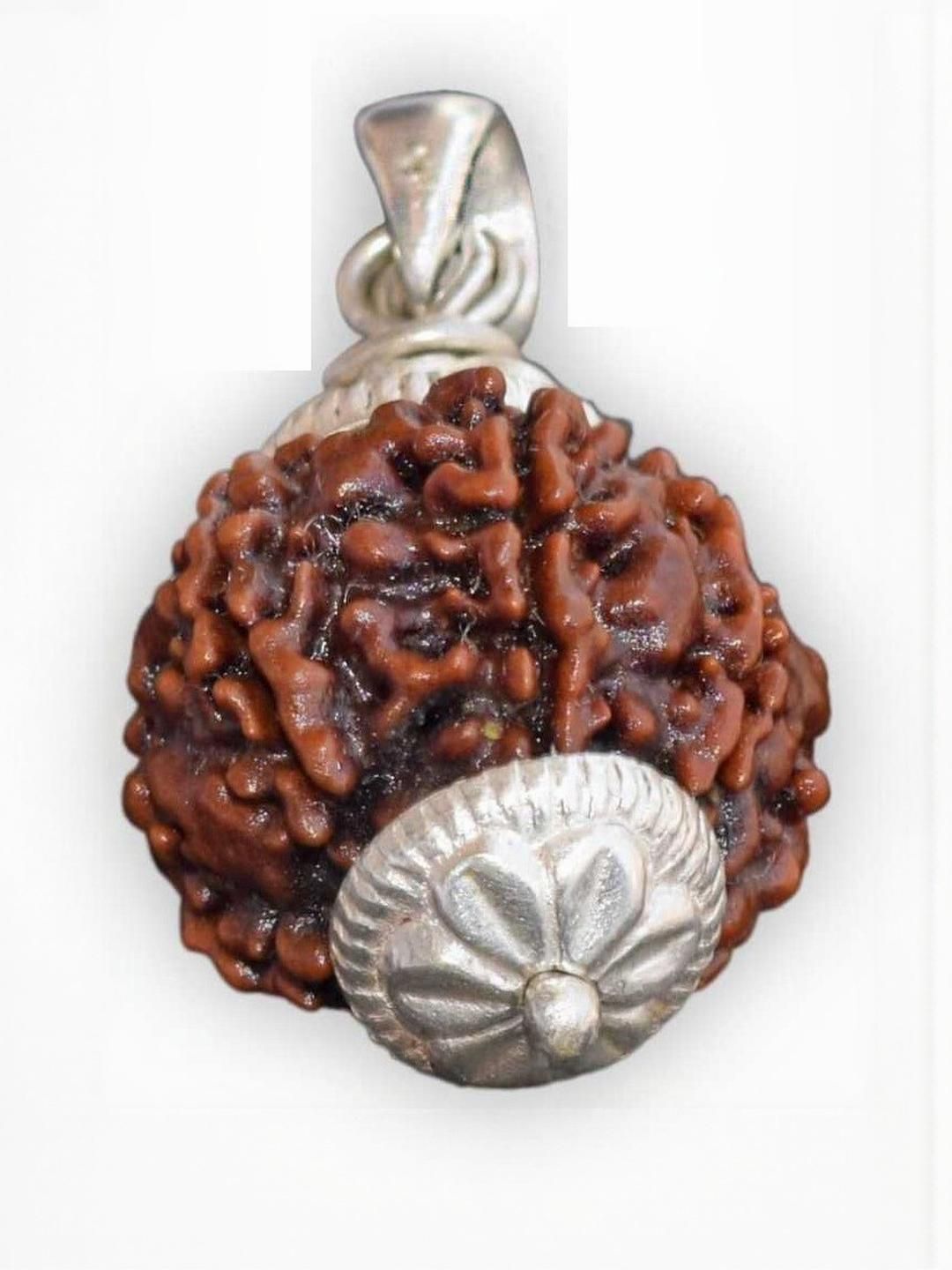 Divine souvenirs Silver-Plated Circular Rudraksh Pendants-picture-15