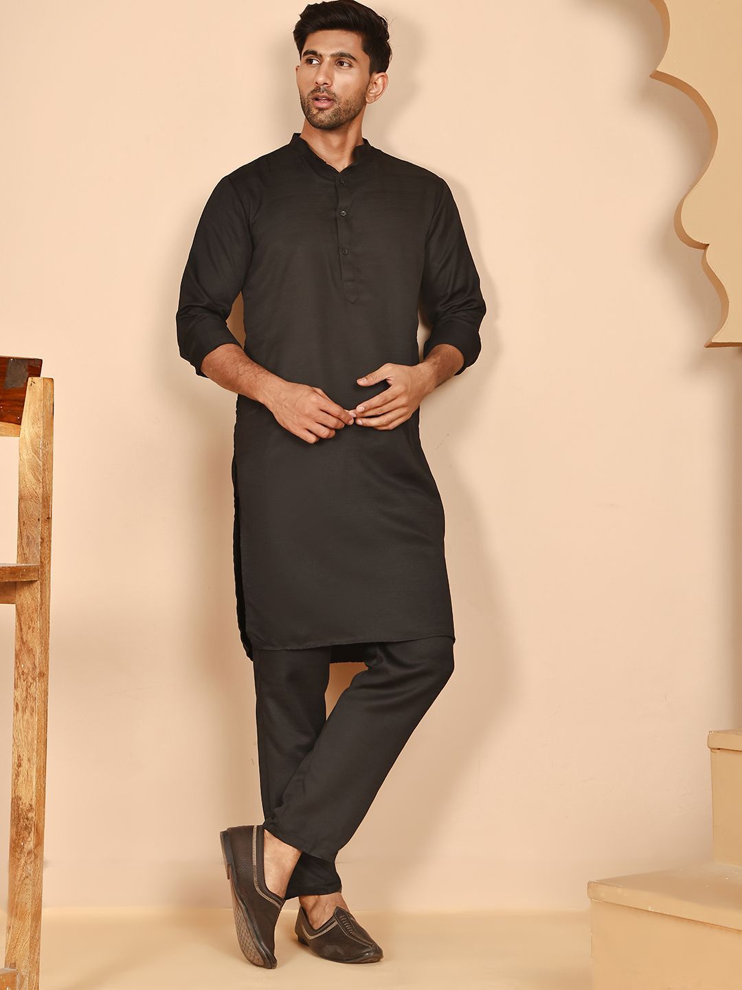 Jompers Men Solid Kurta with Pyjama-picture-21