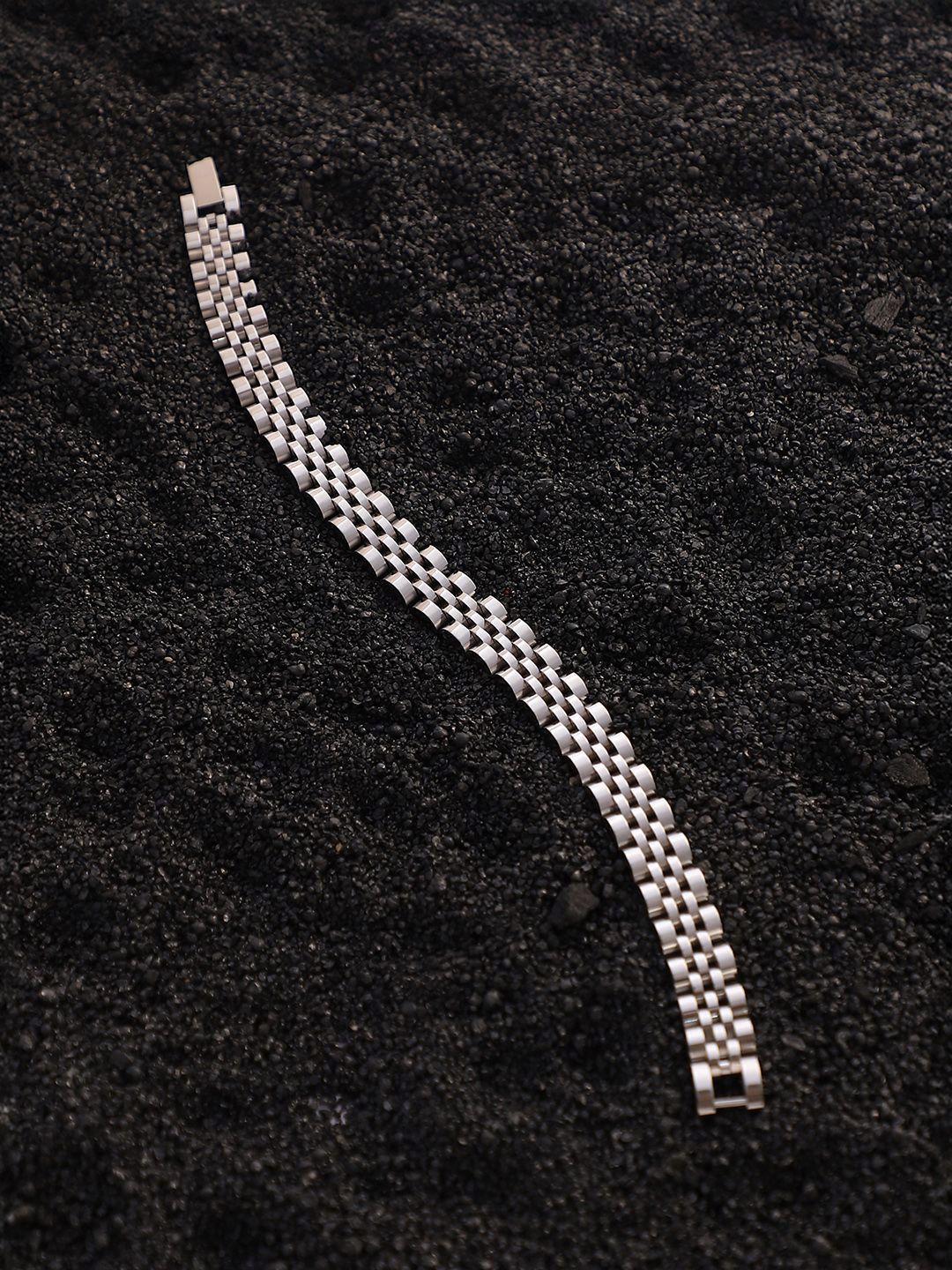 French Accent Men Silver-Plated Wraparound Bracelet-picture-18