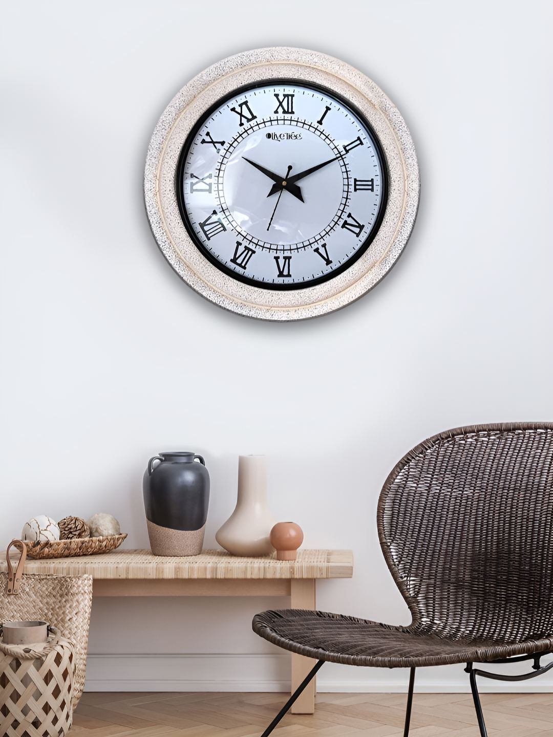 OLIVE TREE White & Black Printed Wall Clock-picture-31