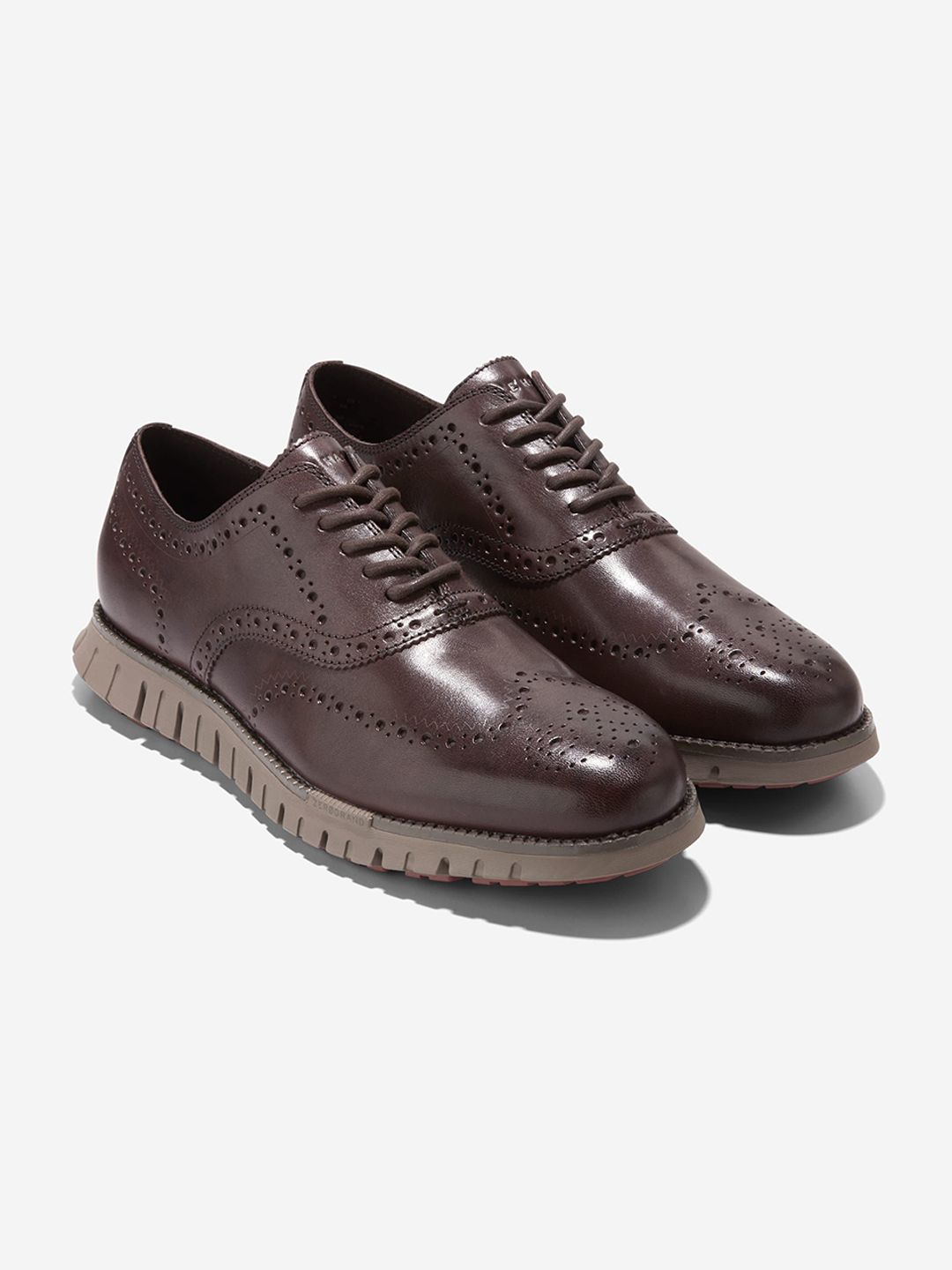Cole Haan Men ZEROGRAND REMASTERED WINGTIP Dark Brown Oxford Shoes-picture-21