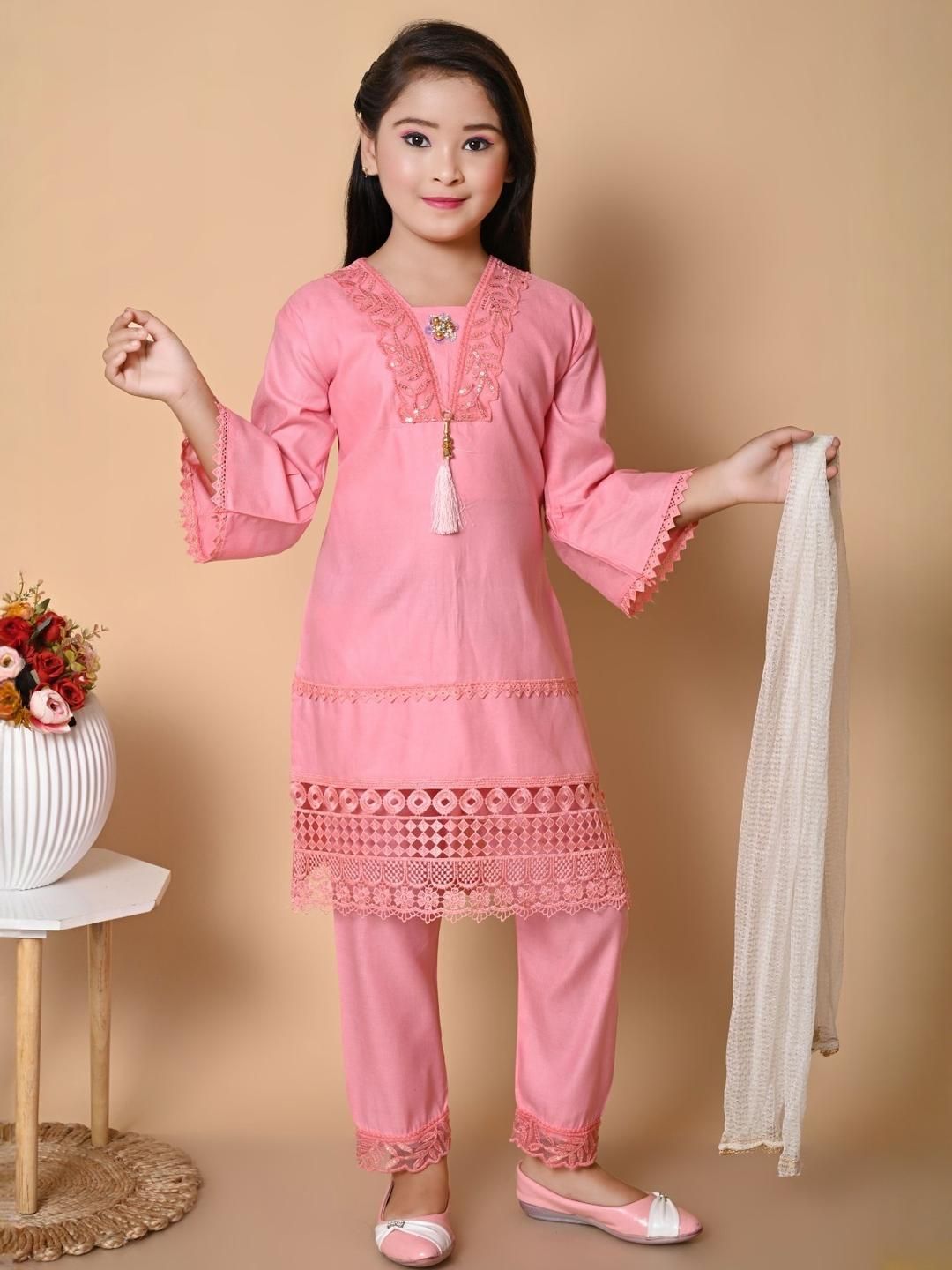 IFA DRESSES Girls Peach Clothing Set-picture-10