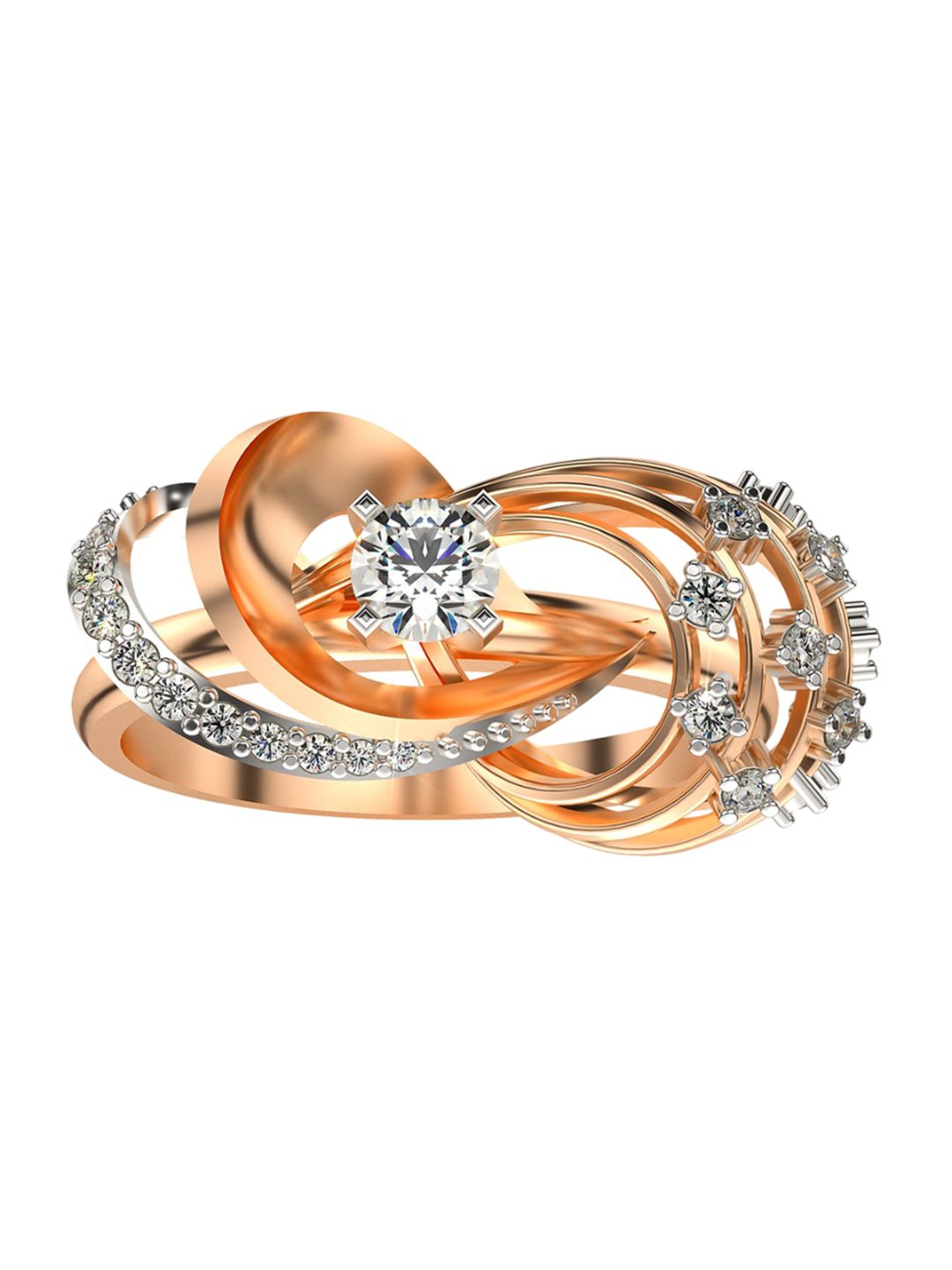 VALANOVA Women Rose Gold Ring Diamond-picture-35