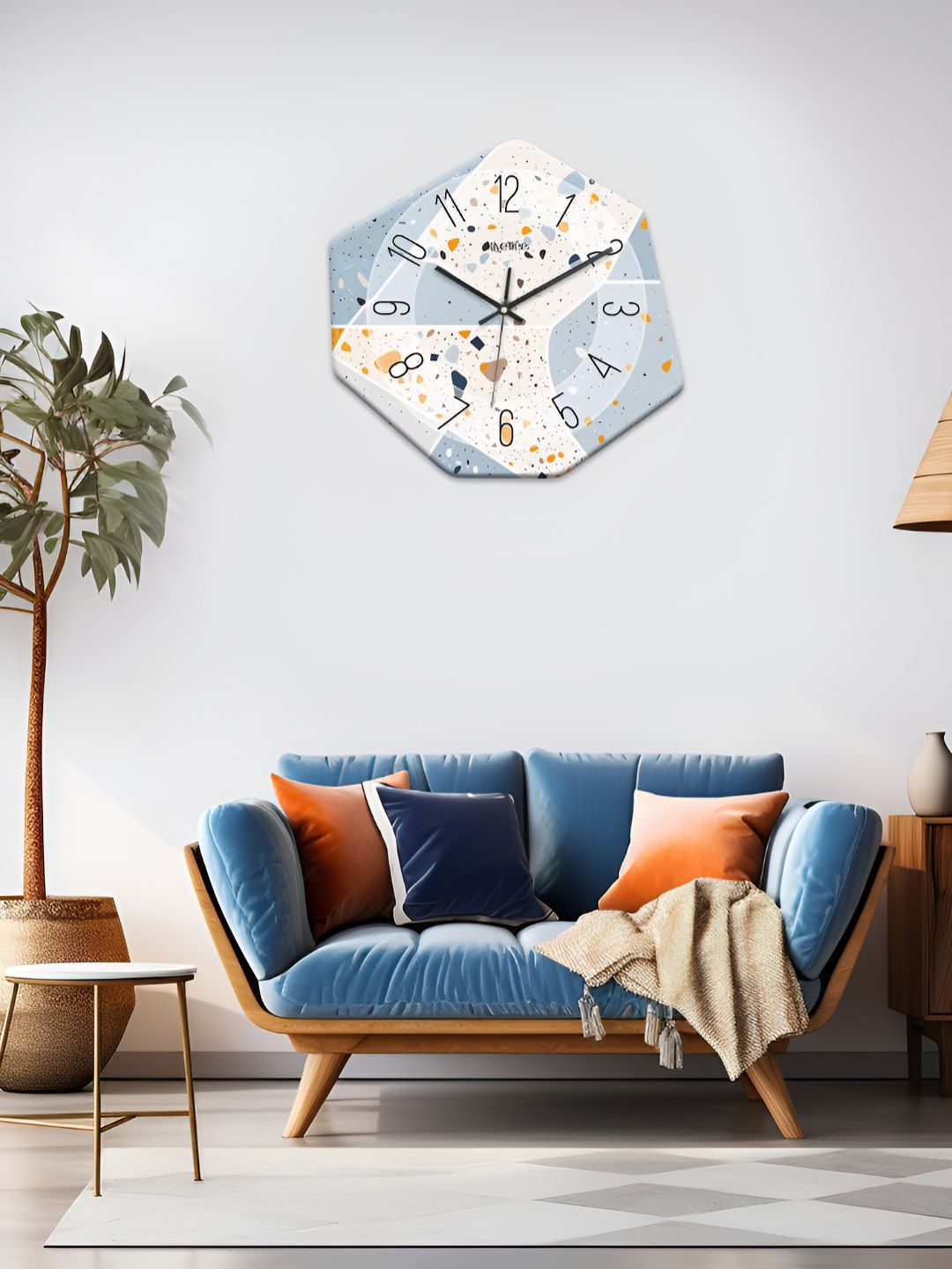 OLIVE TREE White & Black Printed Geometric Wall Clock-picture-33