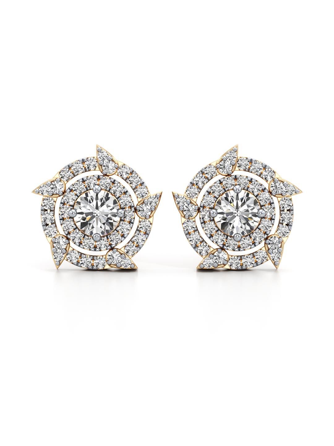 Wondr Diamonds Detachable Solitaire Duo Circled Diamond Earrings-picture-57