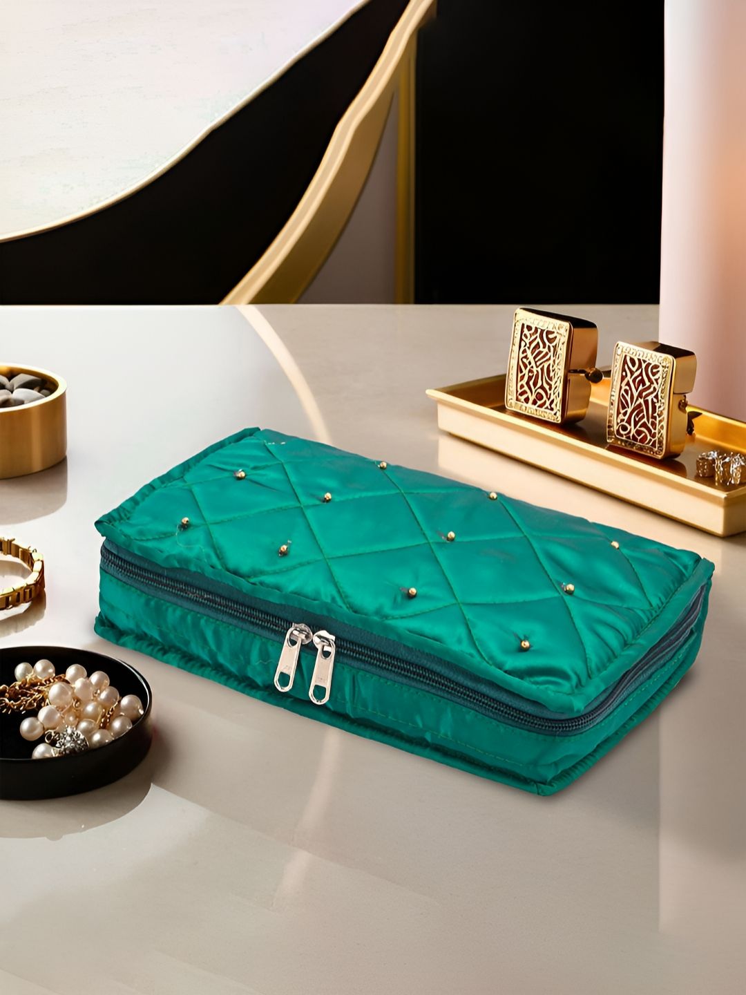 Aura Green Set of 1 Regular Jewellery Organiser Organisers-picture-27