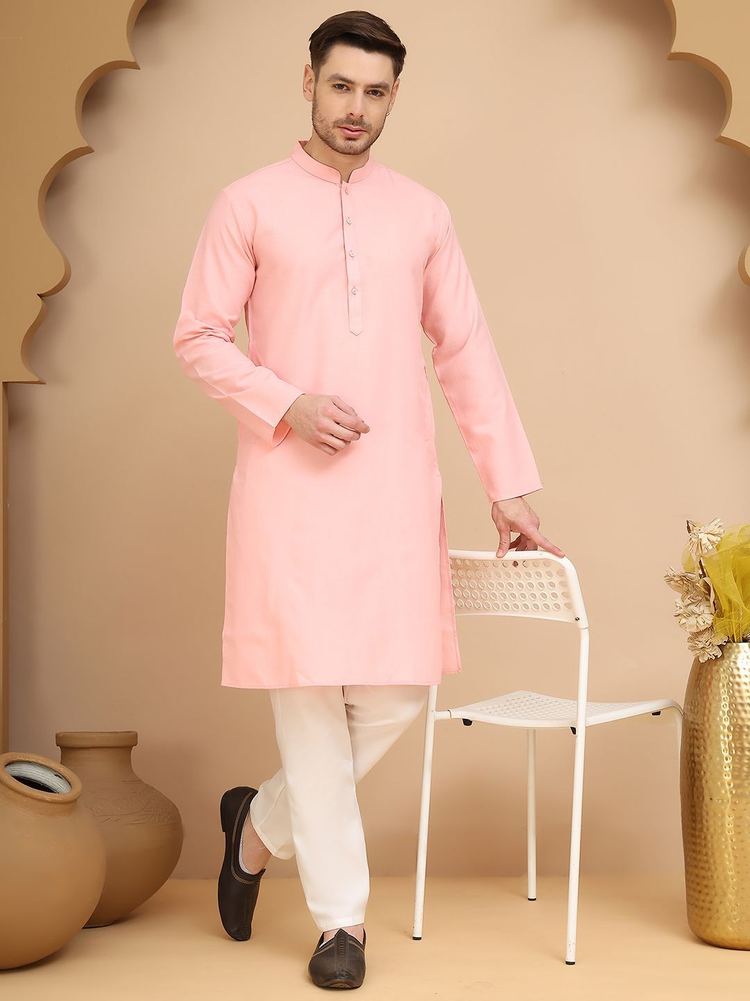 Jompers Men Solid Kurta with Pyjama-picture-22