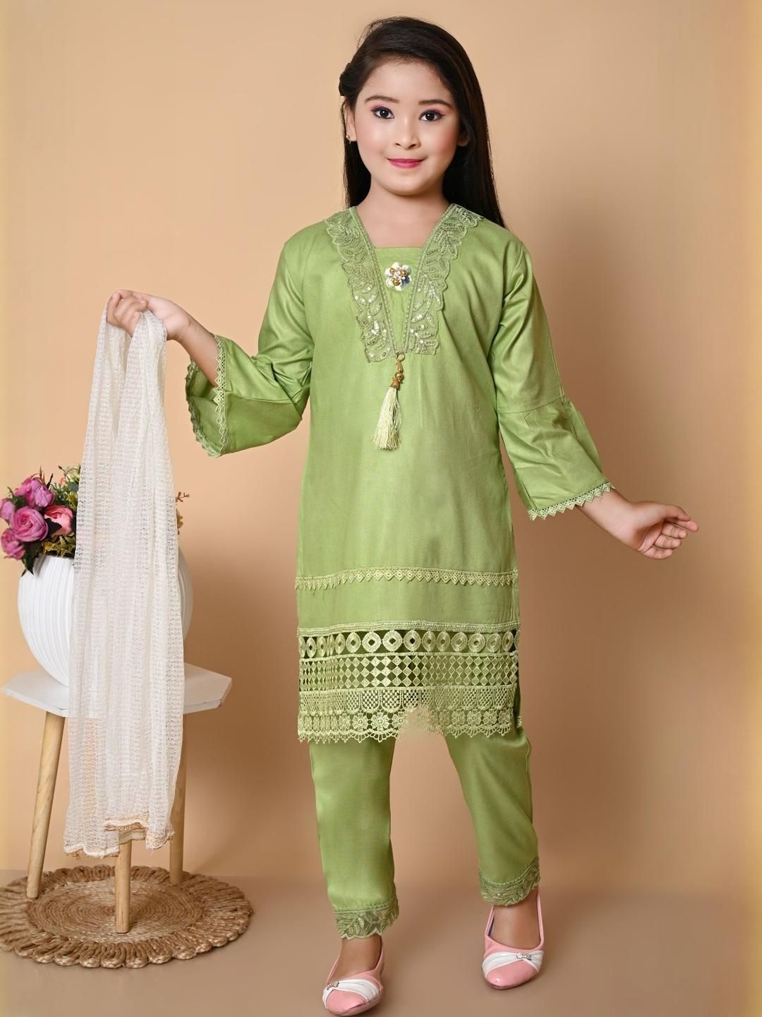 IFA DRESSES Girls Green Clothing Set-picture-42