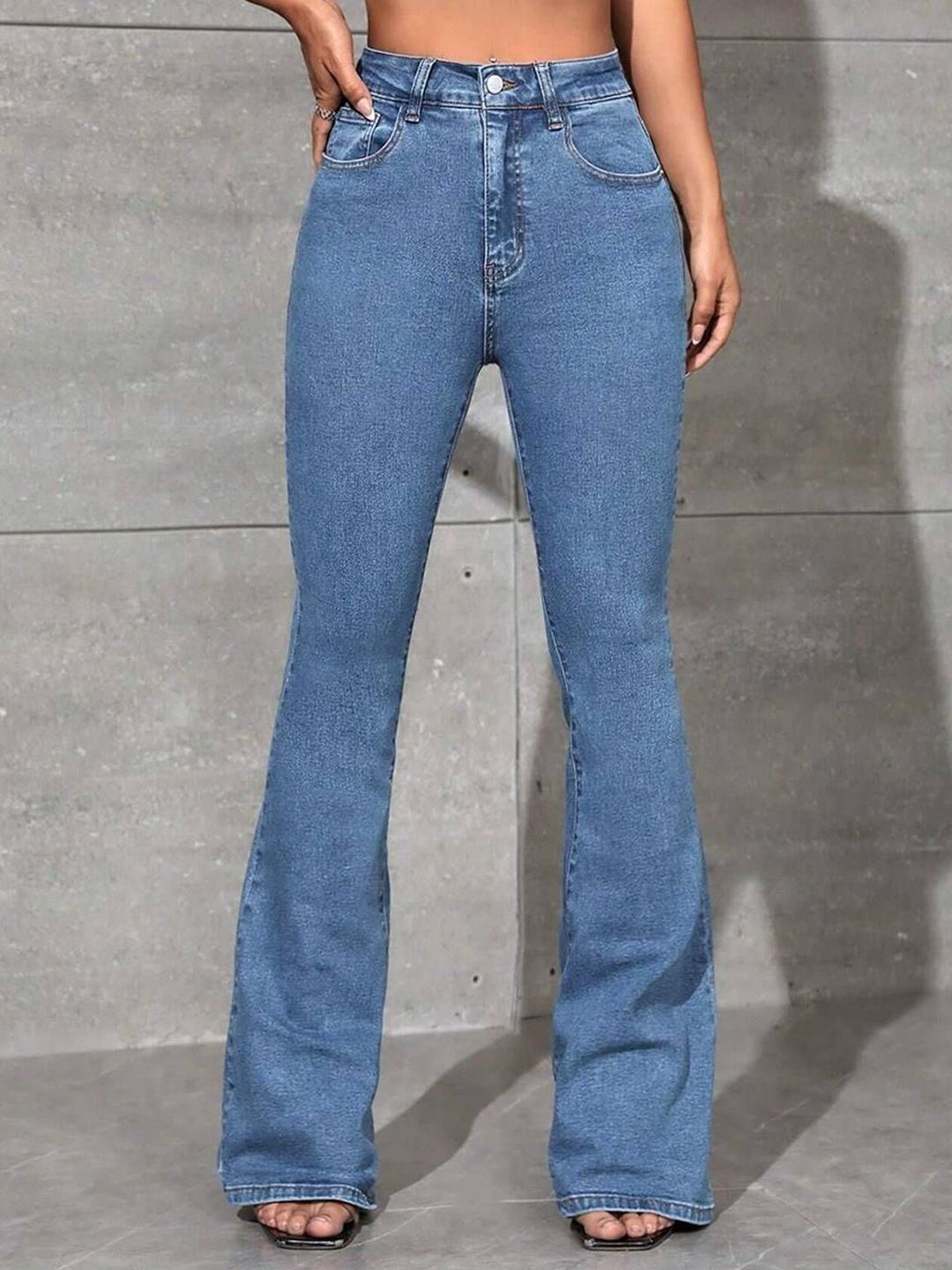 Stylecast X Kotty Women Bootcut High-Rise Stretchable Cotton Jeans-picture-34