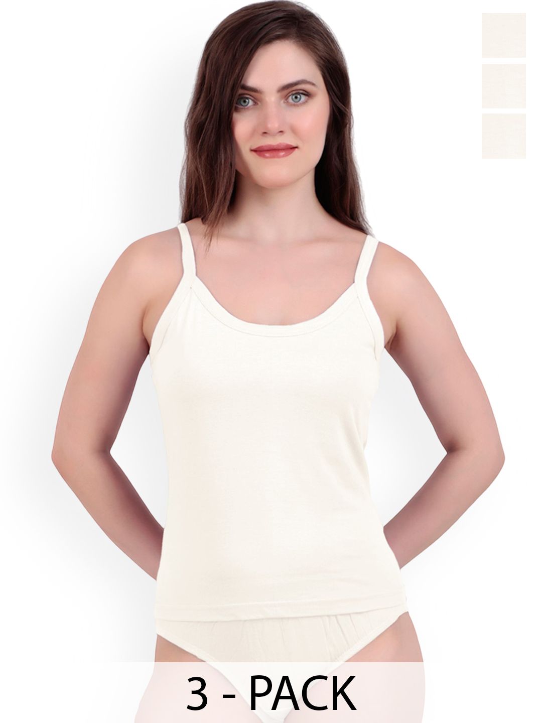 inner element Pack Of 3 Pure Cotton Camisoles