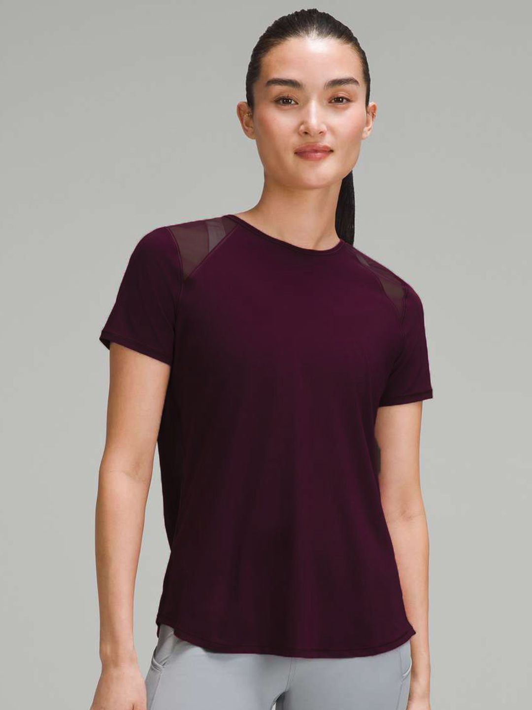 appulse Women's Shorts Sleeve Mesh Shoulder Sports T-shirt-picture-19