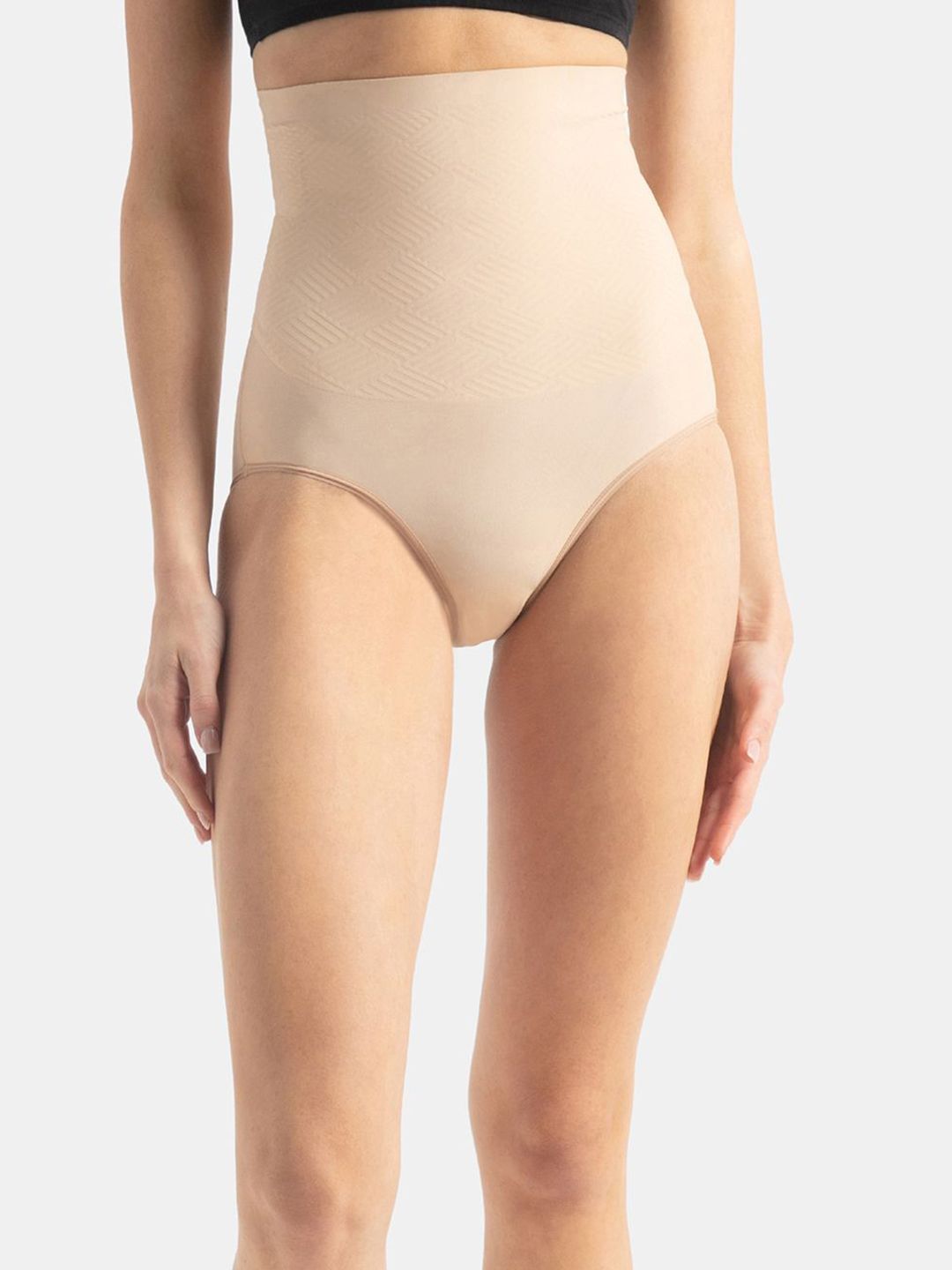Jockey High Waist Microfiber Nylon Shorts Shapewear with Natural StayFresh Treatment - SH12-image-3