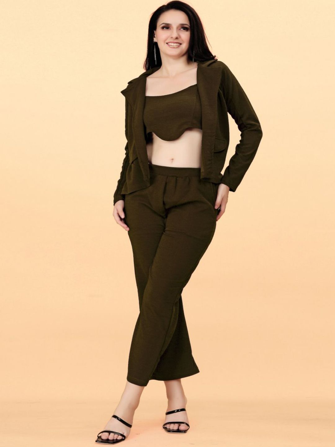 Mast & Harbour Round Neck Top With Trousers Co-Ords-picture-38