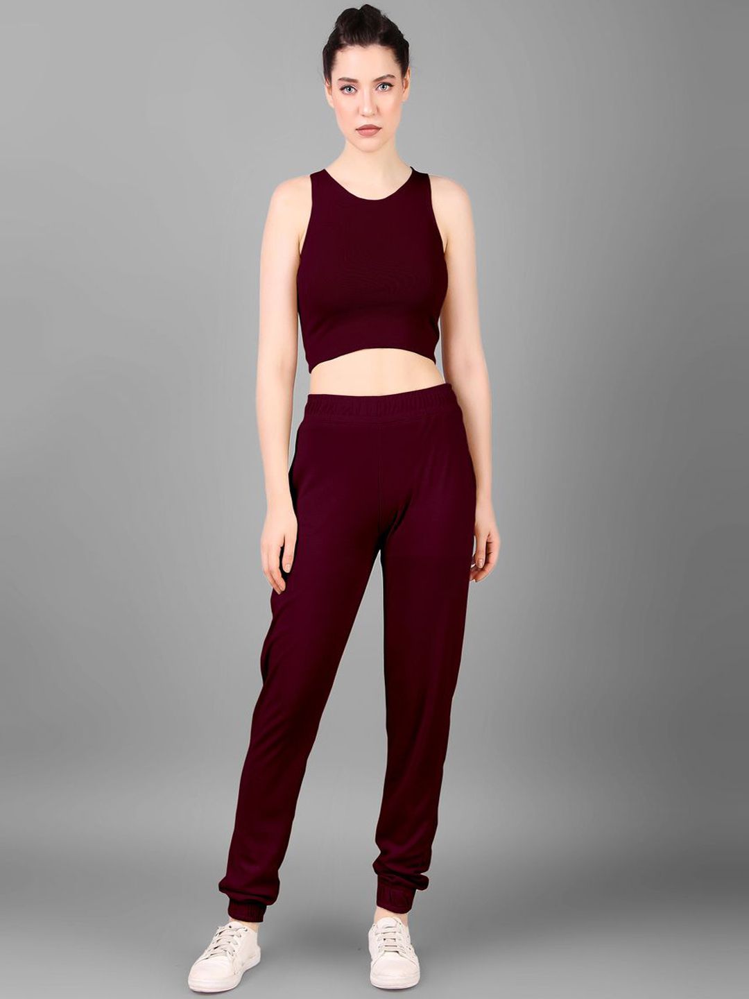 Mast & Harbour Round Neck Top With Joggers Co-Ords-picture-28